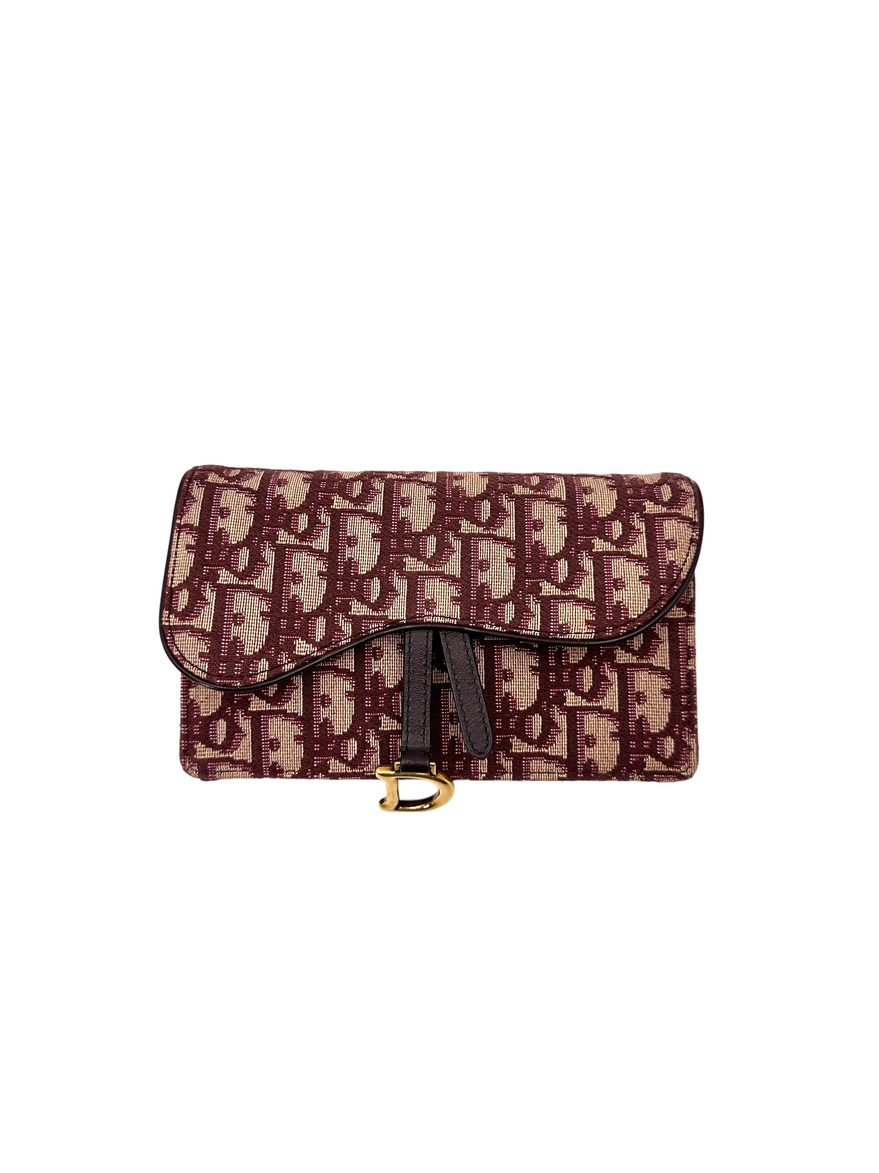 Christian Dior Oblique Red Saddle Belt Bag DR785