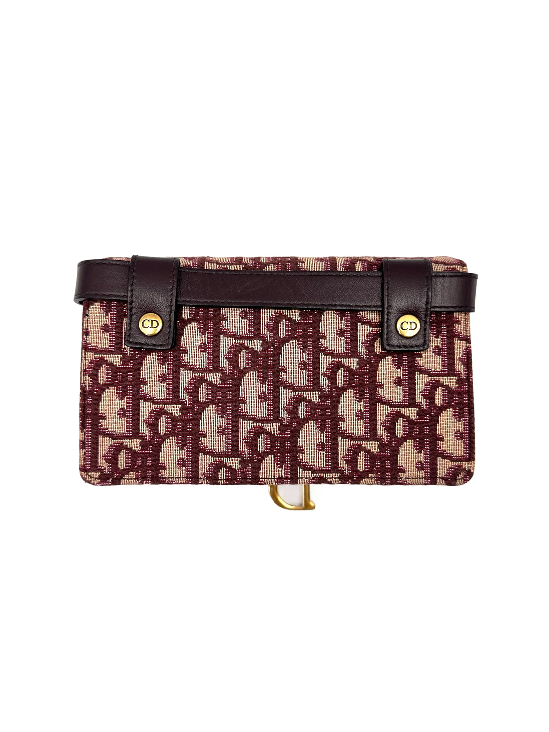 Christian Dior Oblique Red Saddle Belt Bag DR785