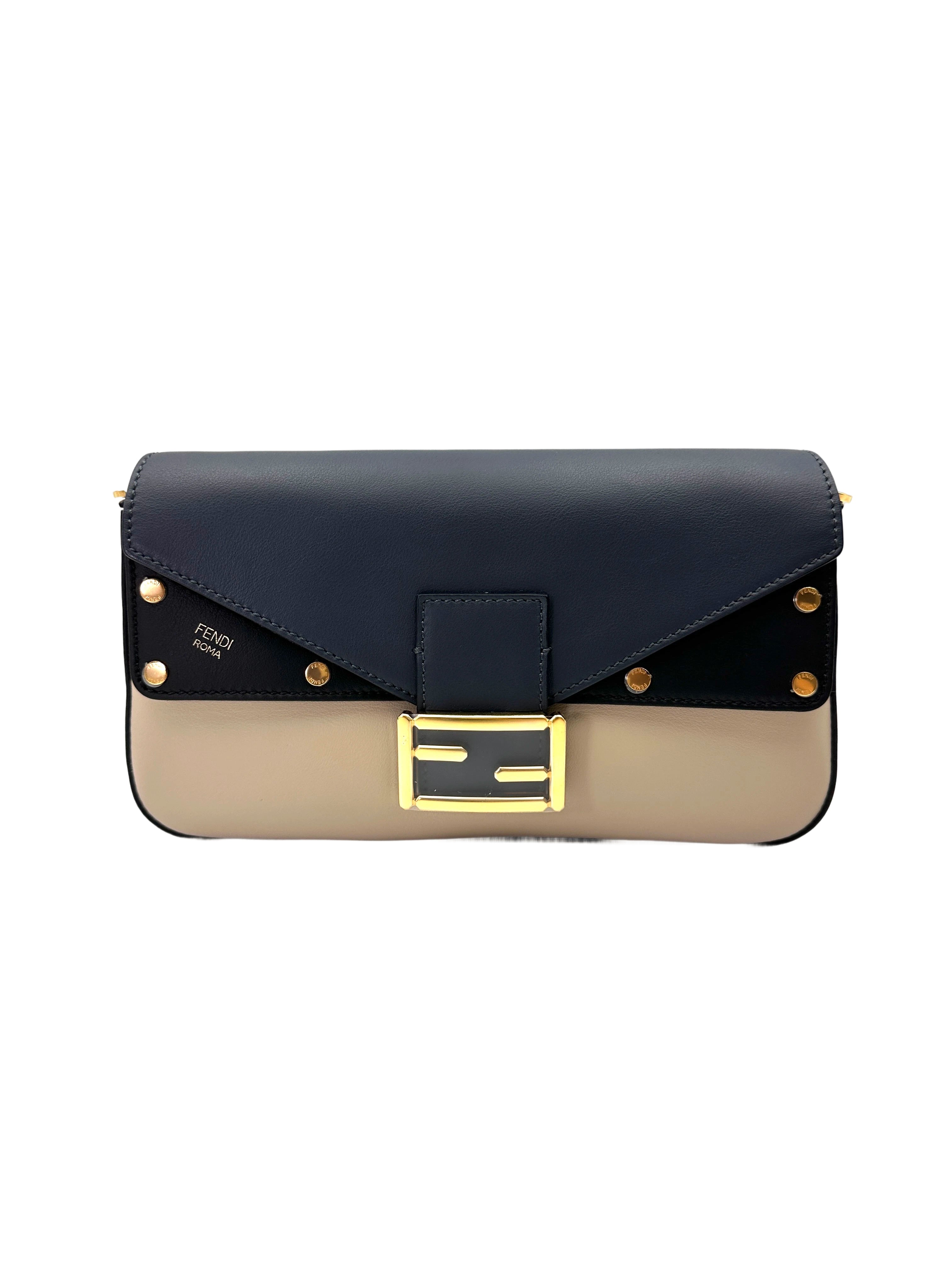 Fendi Baguette Colorblock Leather Shoulder Bag FF120