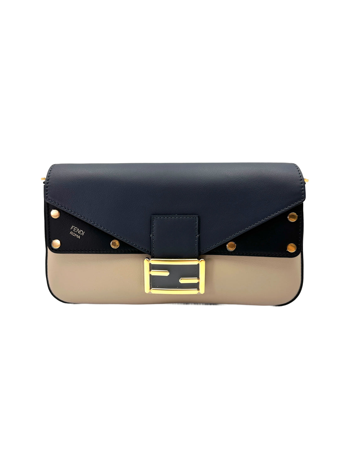 Fendi Baguette Colorblock Leather Shoulder Bag FF120