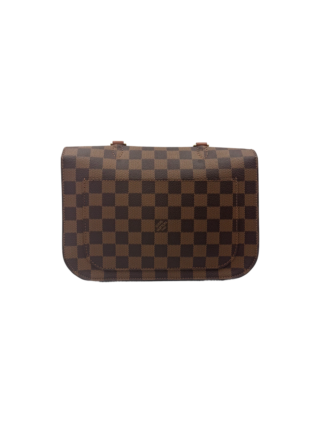 Louis Vuitton Beaumarchais Damier Ebene & Beige Leather Handle Bag LV3002