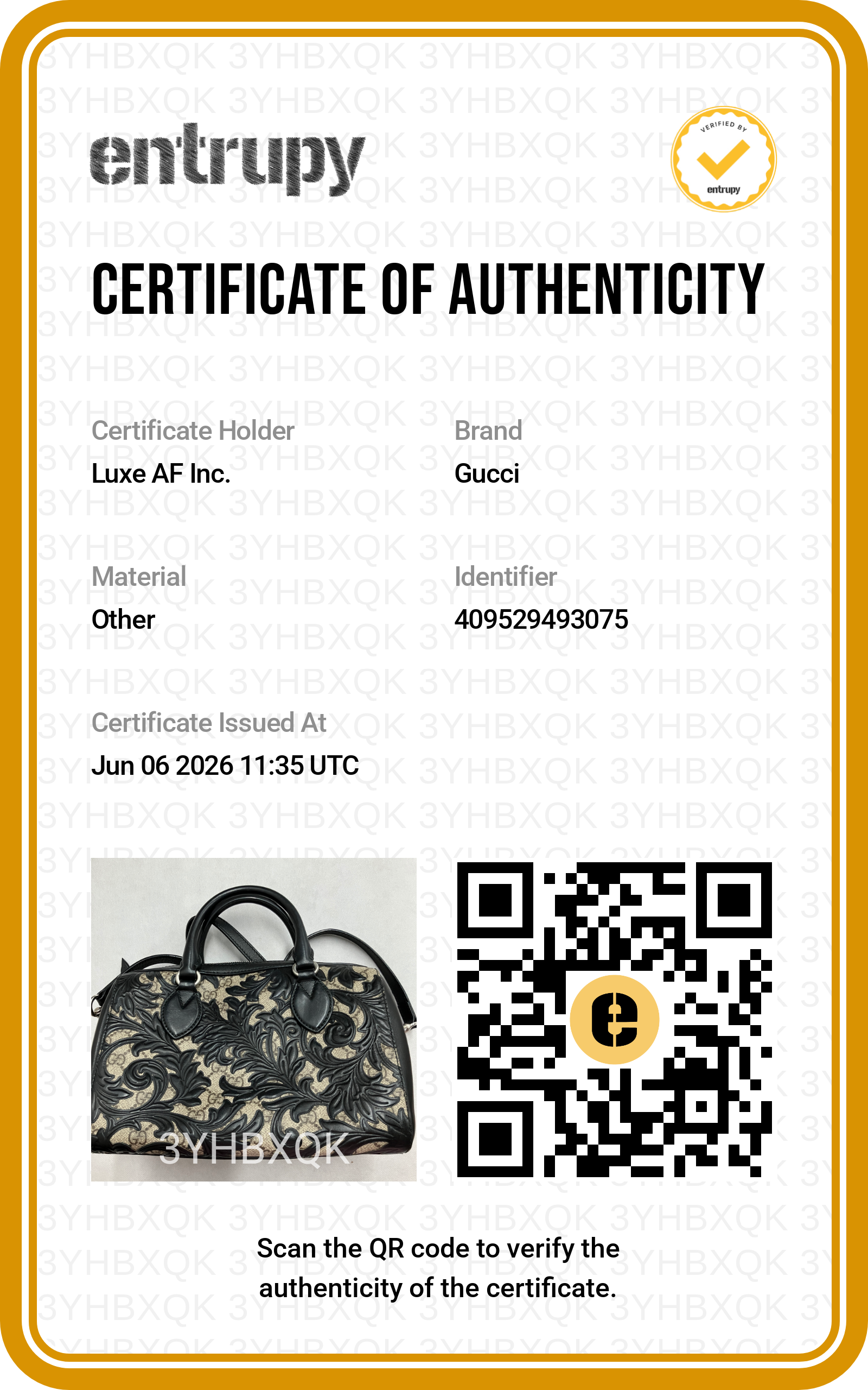 Gucci GG Supreme Monogram Arabesque Boston Bag GG1298