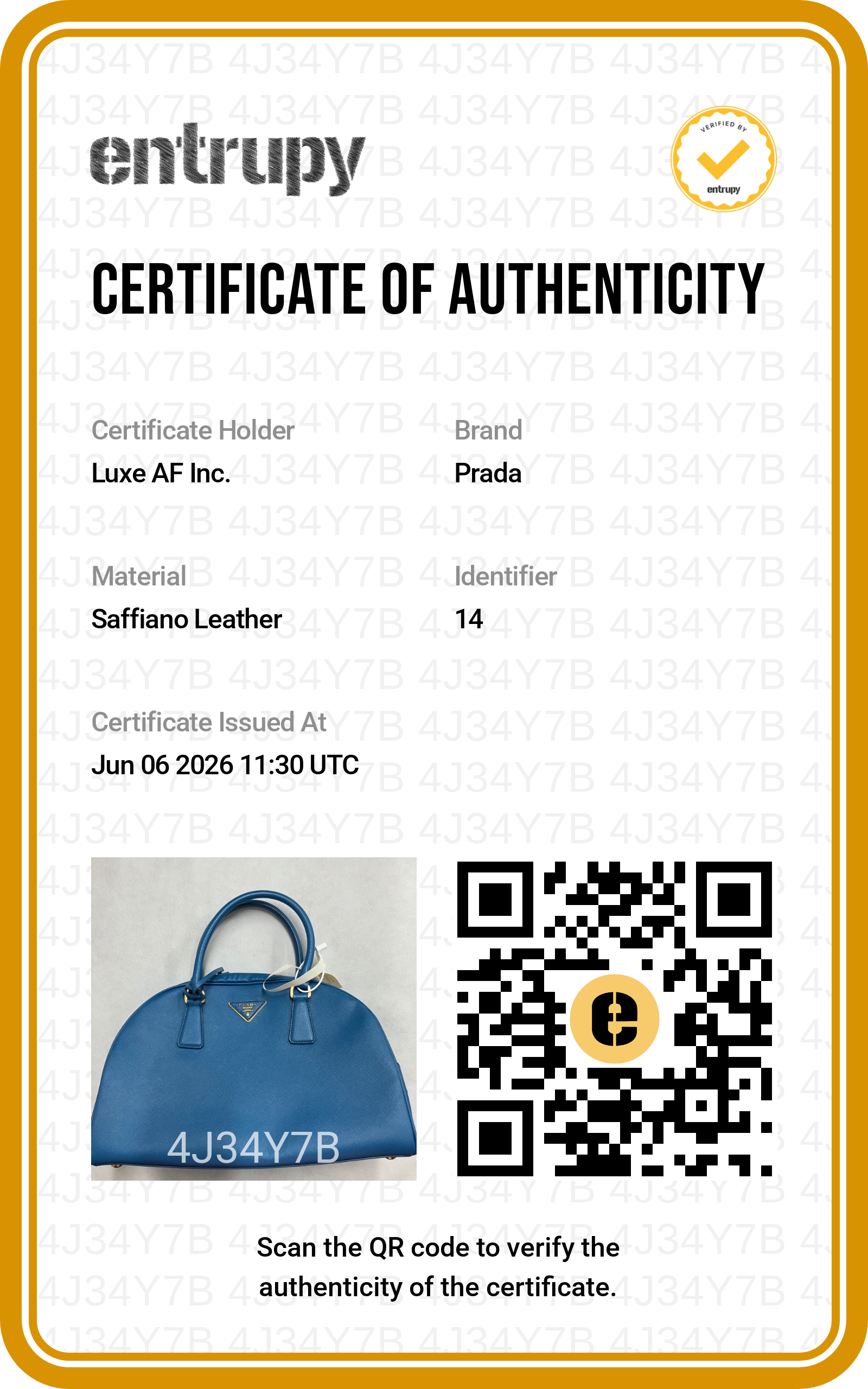 Prada Blue Saffiano Leather Large Size Bowler Bag PR456