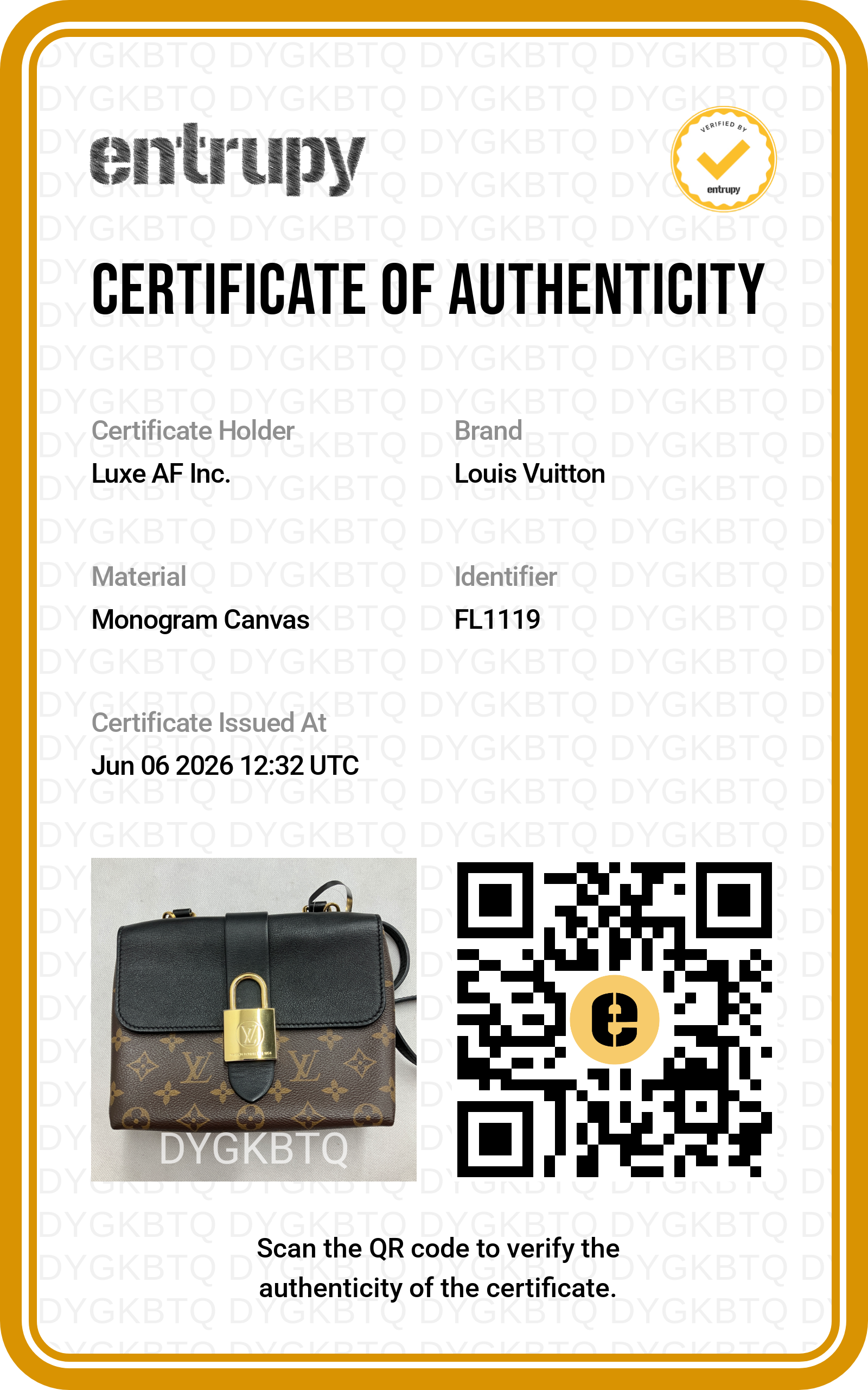 Louis Vuitton Locky BB Monogram Canvas & Black Leather Handle Bag LV2980