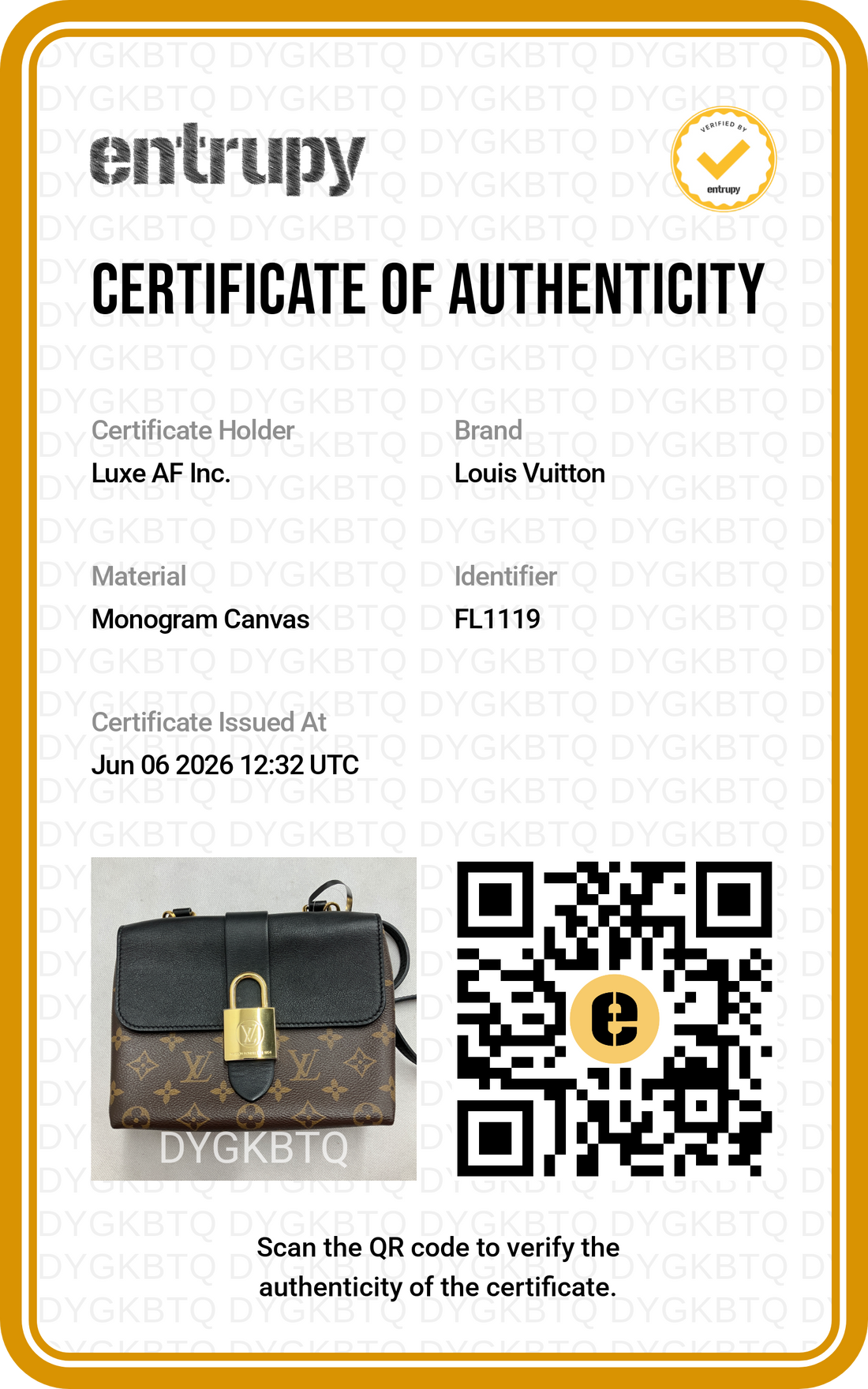 Louis Vuitton Locky BB Monogram Canvas & Black Leather Handle Bag LV2980