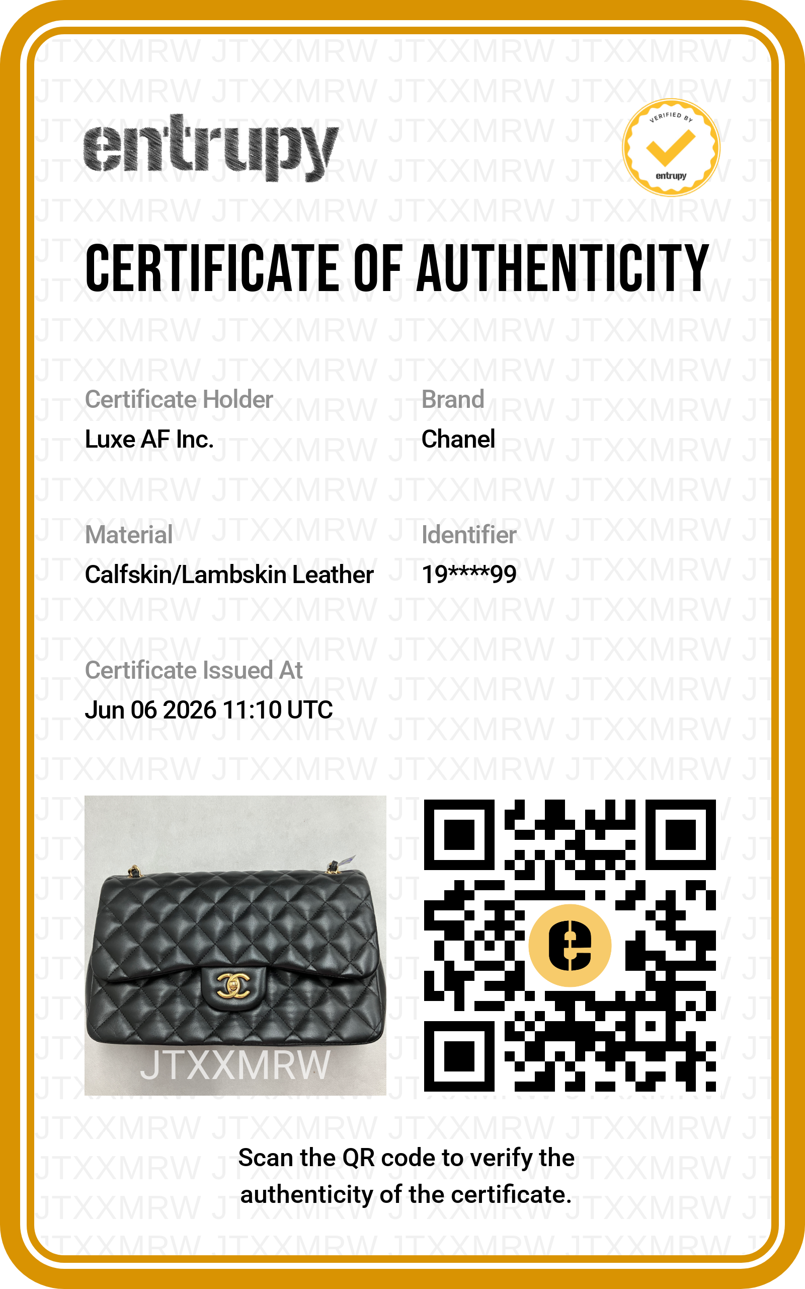 Chanel Classic Flap Black Quilted Lambskin Jumbo Shoulder Bag With Gold Buckle(19***99) CC2129