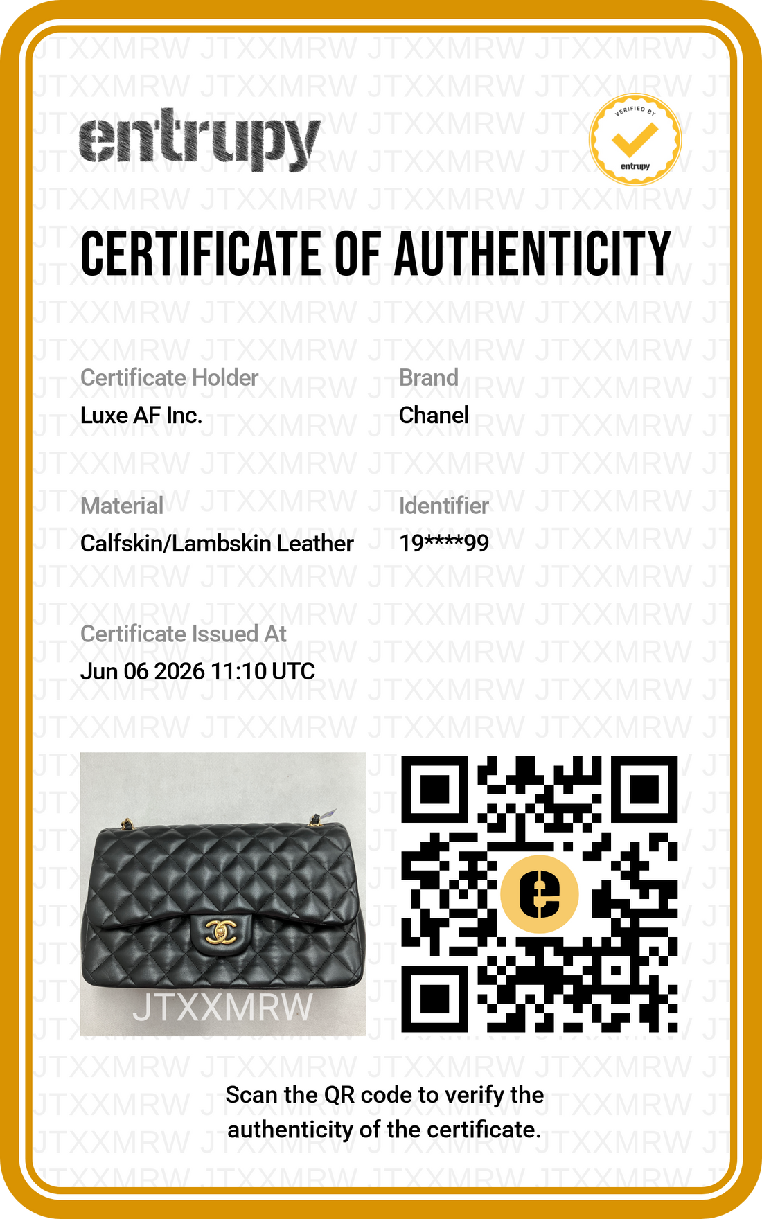 Chanel Classic Flap Black Quilted Lambskin Jumbo Shoulder Bag With Gold Buckle(19***99) CC2129