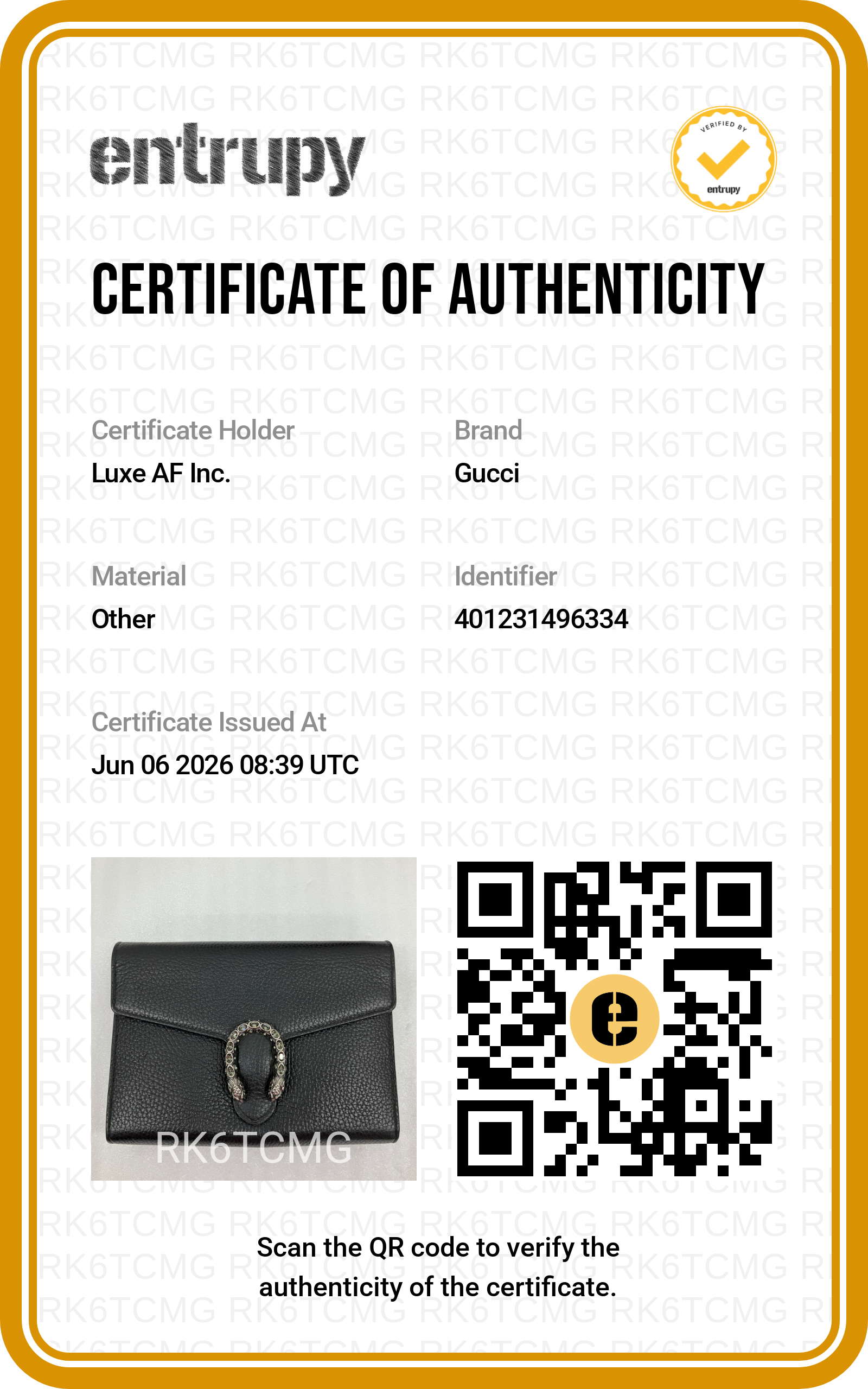 Gucci Dionysus Black Leather Wallet On Chain GG1274