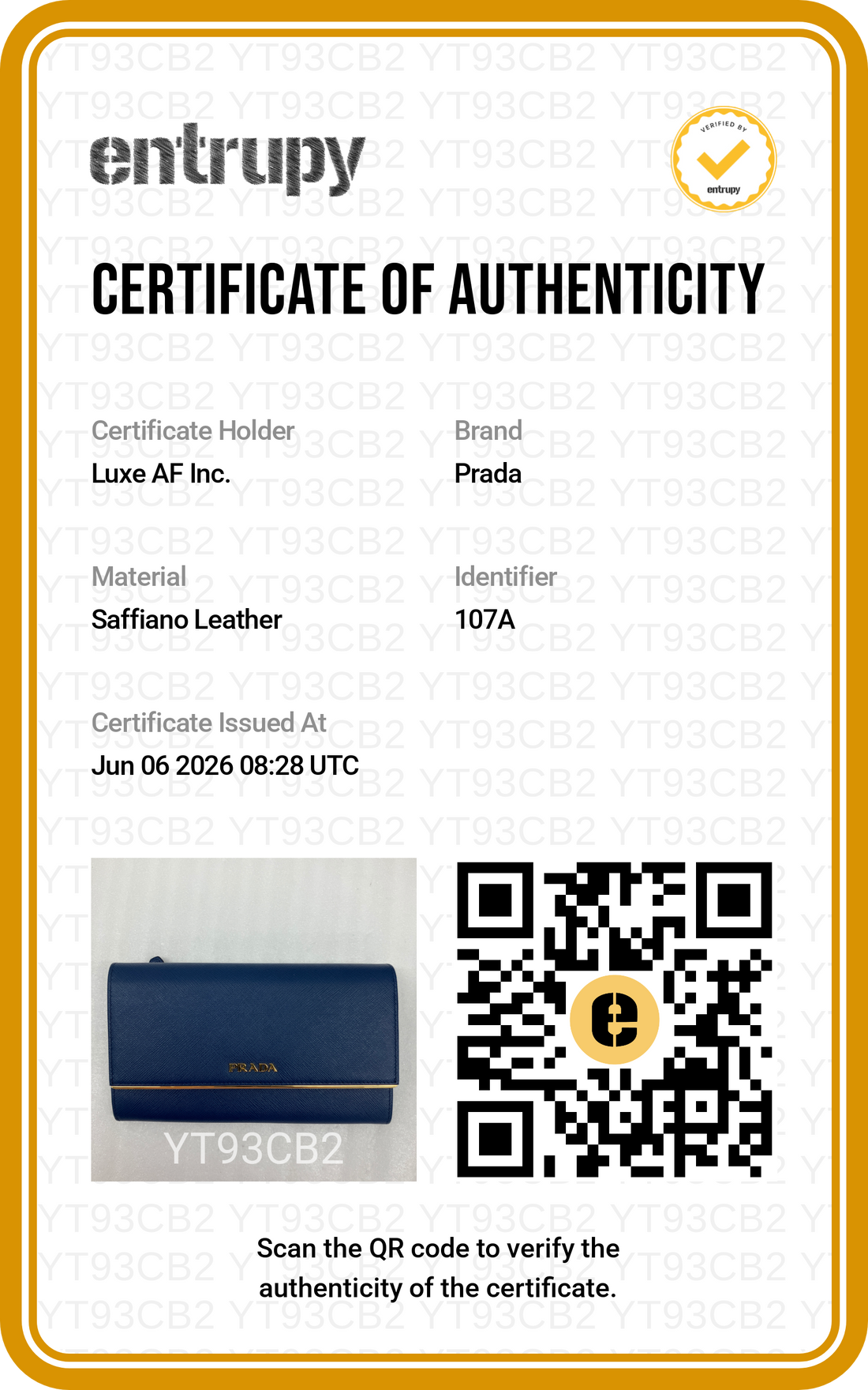 Prada Navy Saffiano Long Wallet PR455