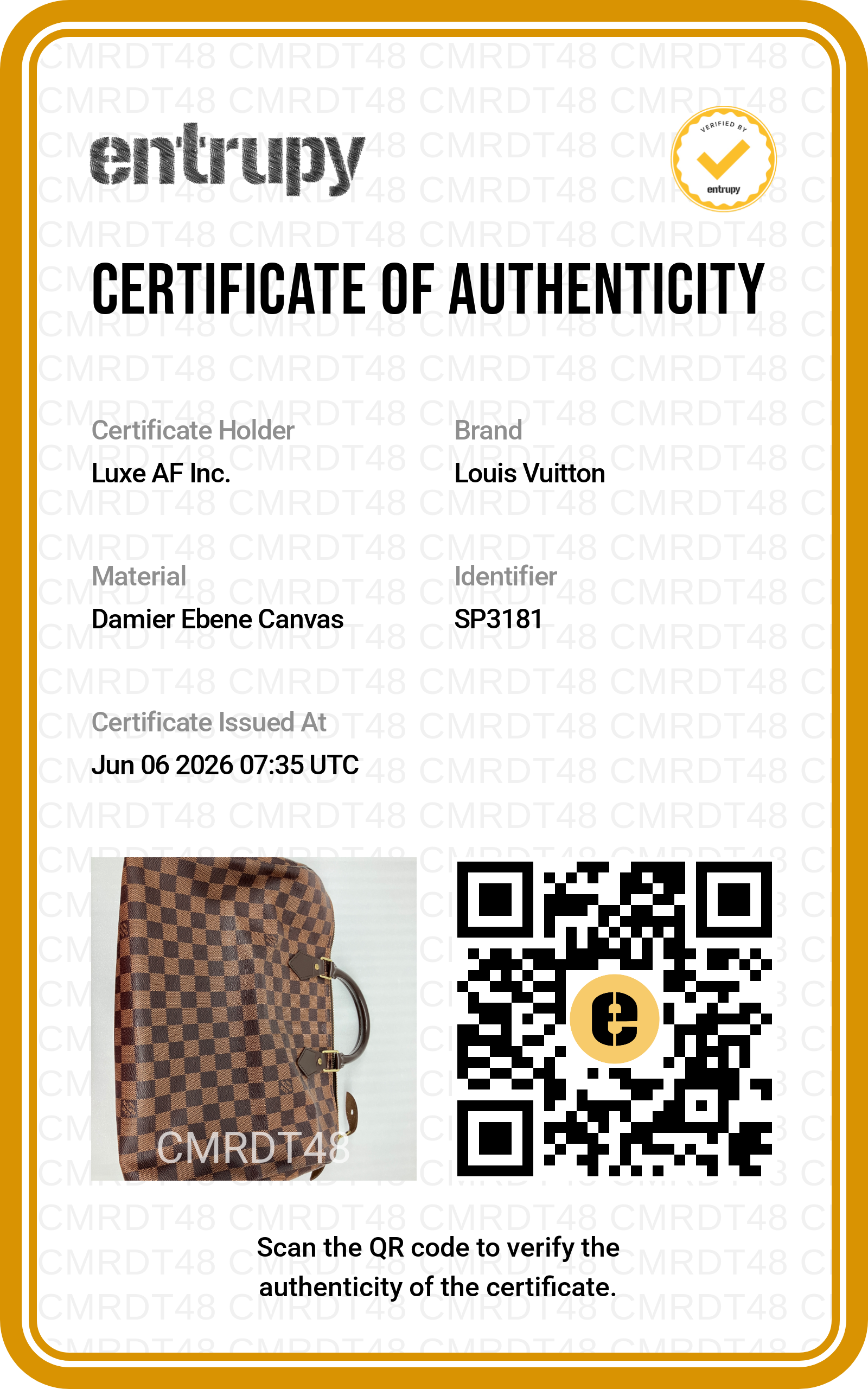 Louis Vuitton Speedy30 Damier Ebene Handle Bag LV2976