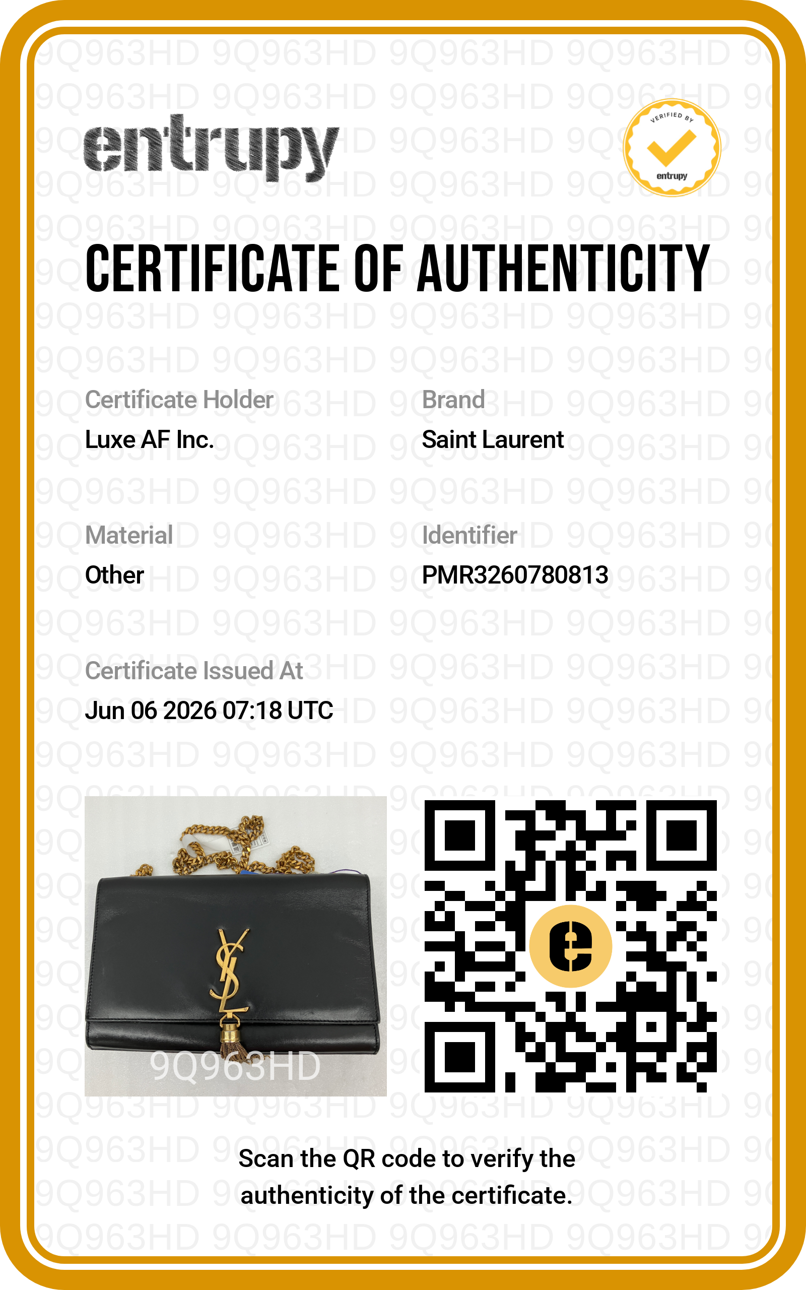 Saint Laurent Kate Black Leather Shoulder Bag SL260