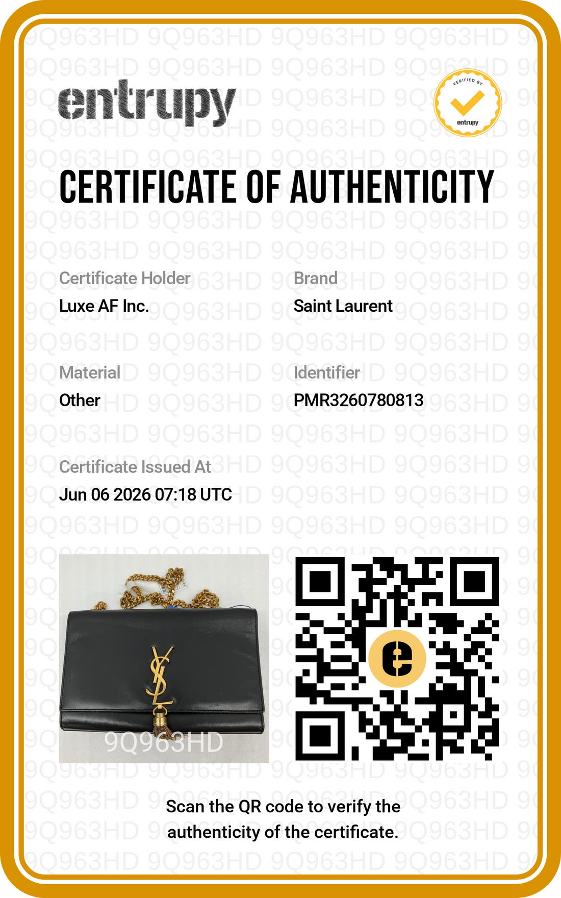 Saint Laurent Kate Black Leather Shoulder Bag SL260