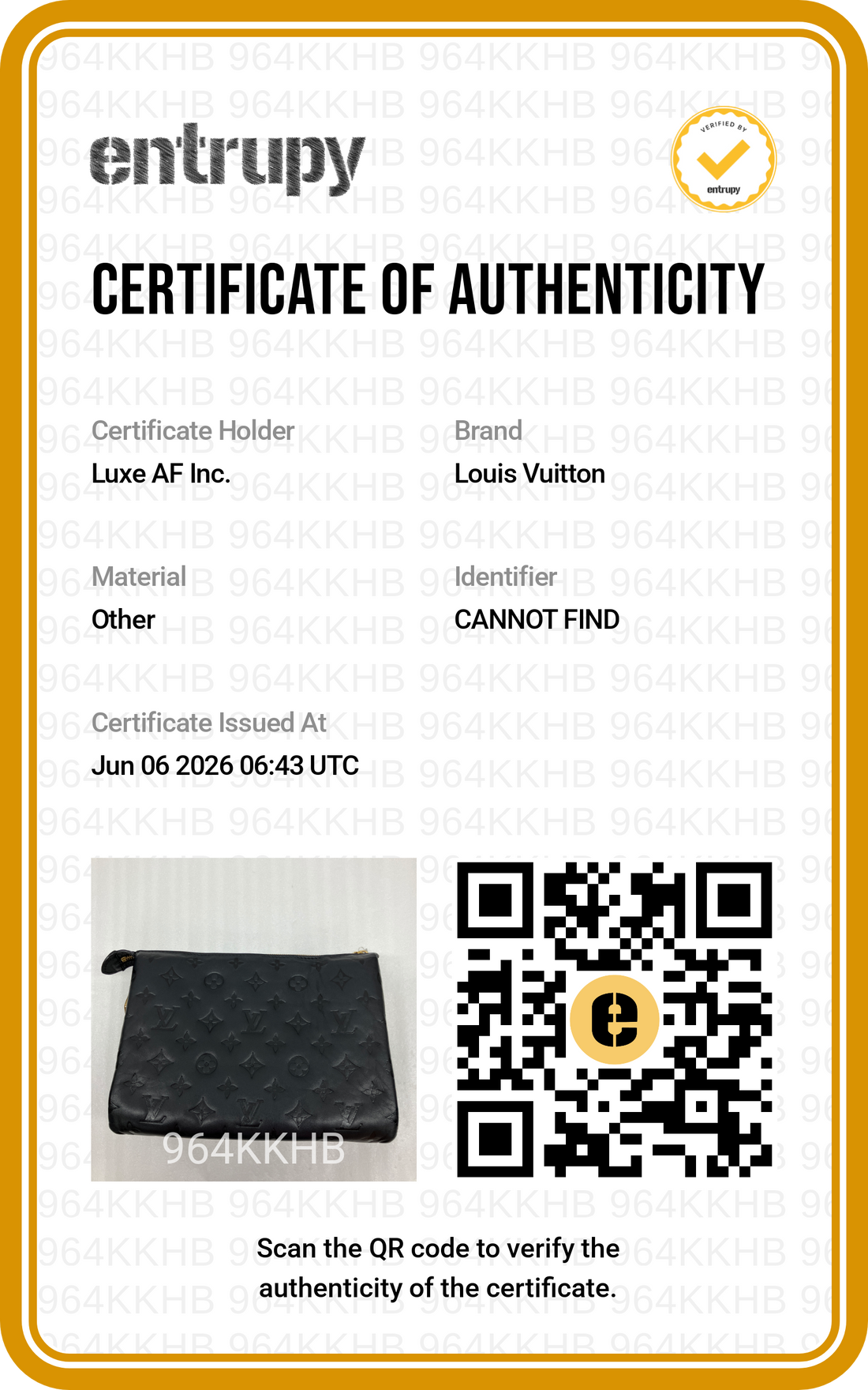 Louis Vuitton Coussin Black Monogram Embossed Leather Shoulder Bag LV2973