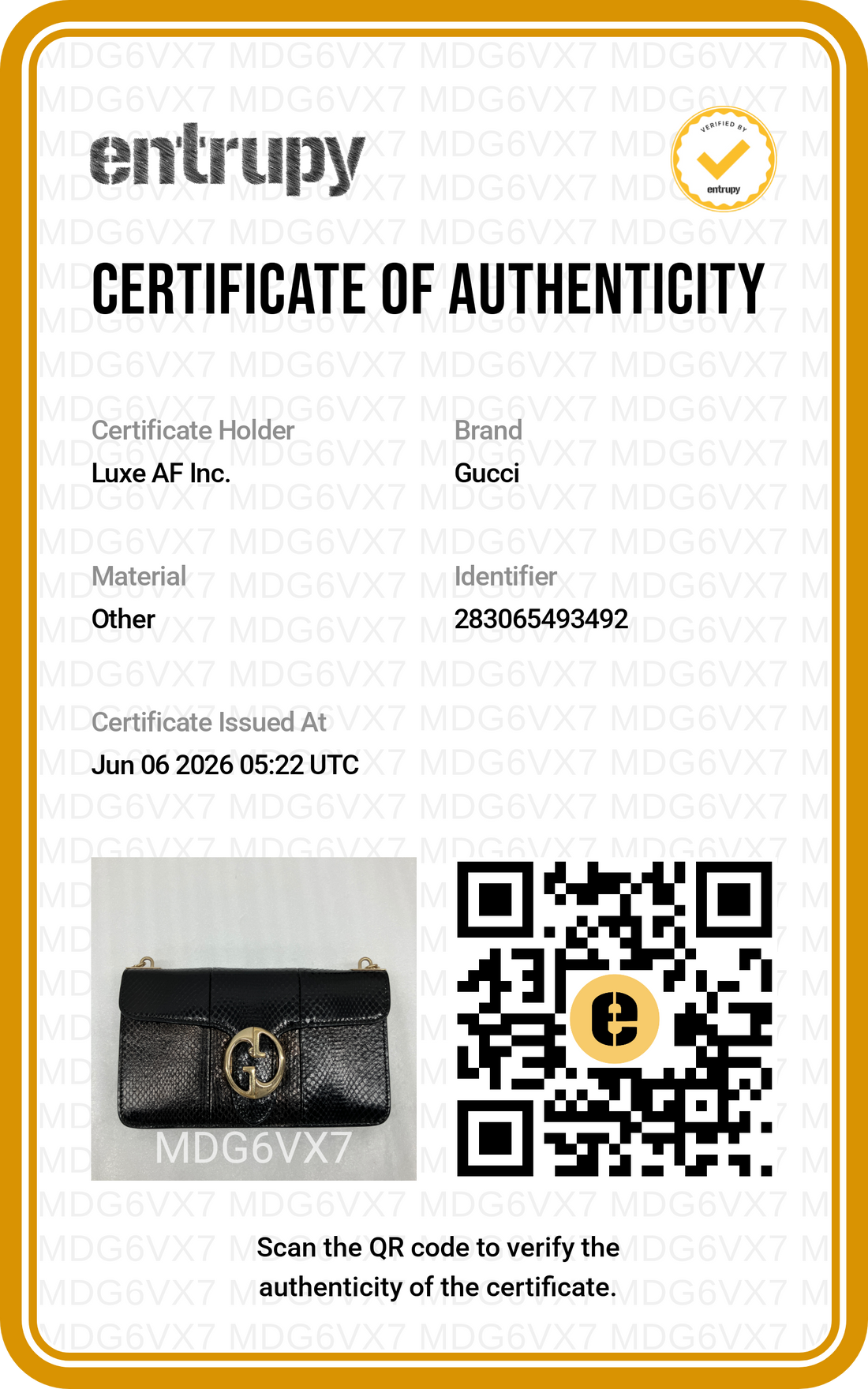 Gucci 1973 Python Leather Shoulder Bag GG1286