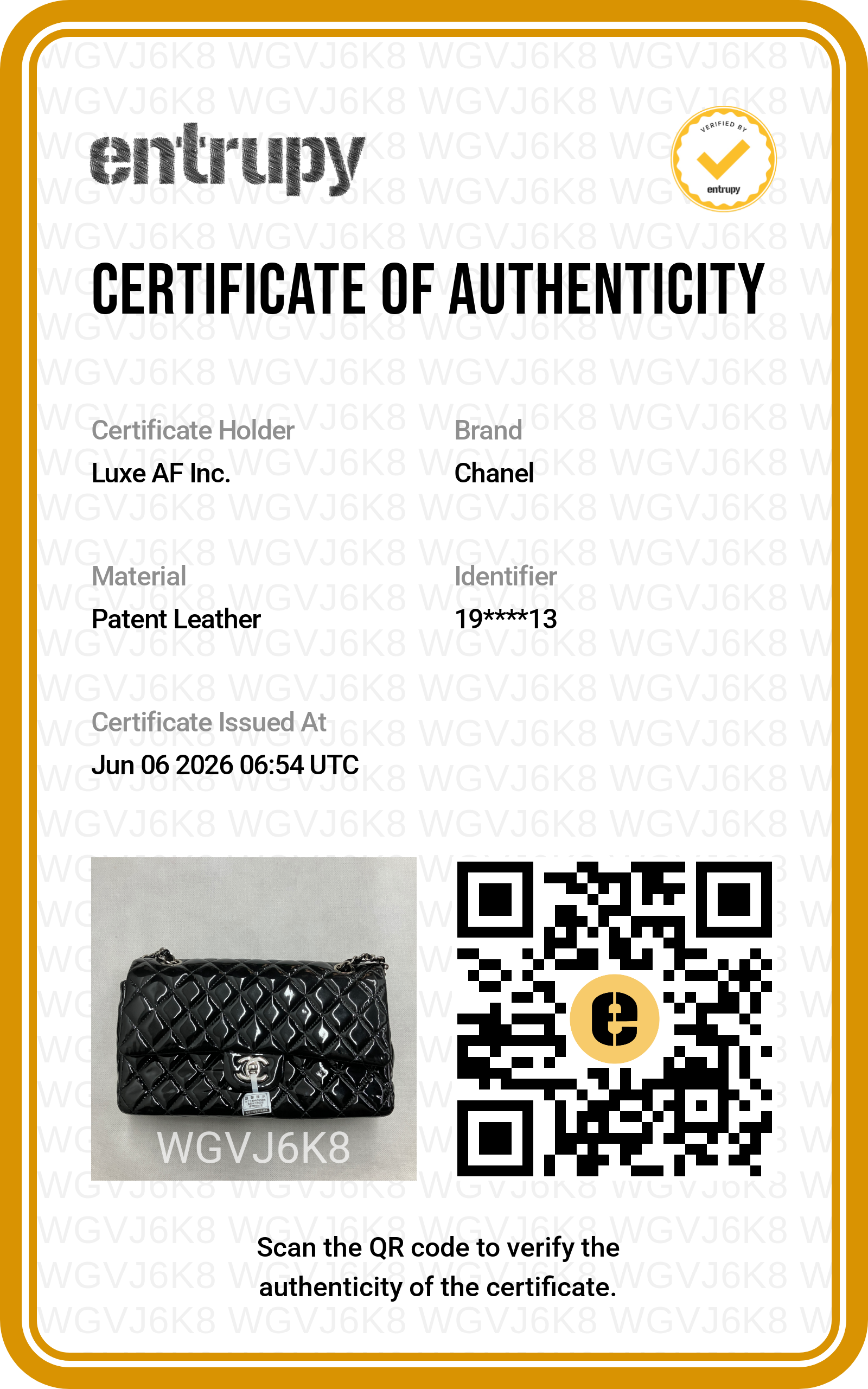Chanel Classic Flap Black Quilted Patent Leather Medium Size Shoulder Bag(19***13) CC2122