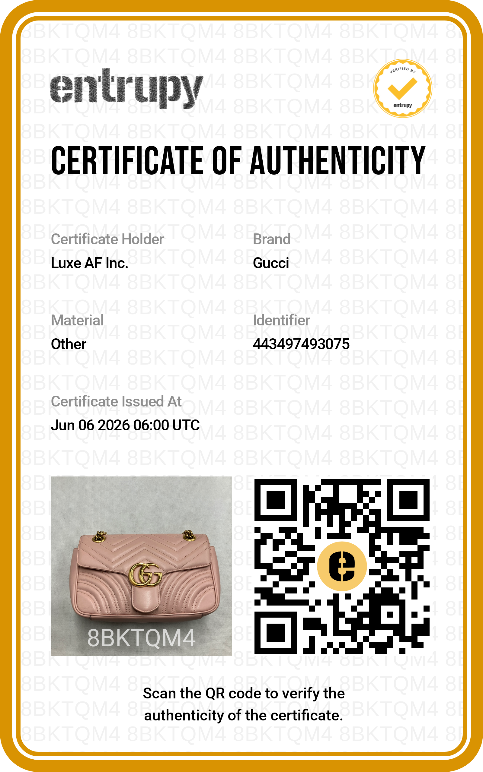 Gucci GG Marmont Pink Matelasse Leather Shoulder Bag GG1267