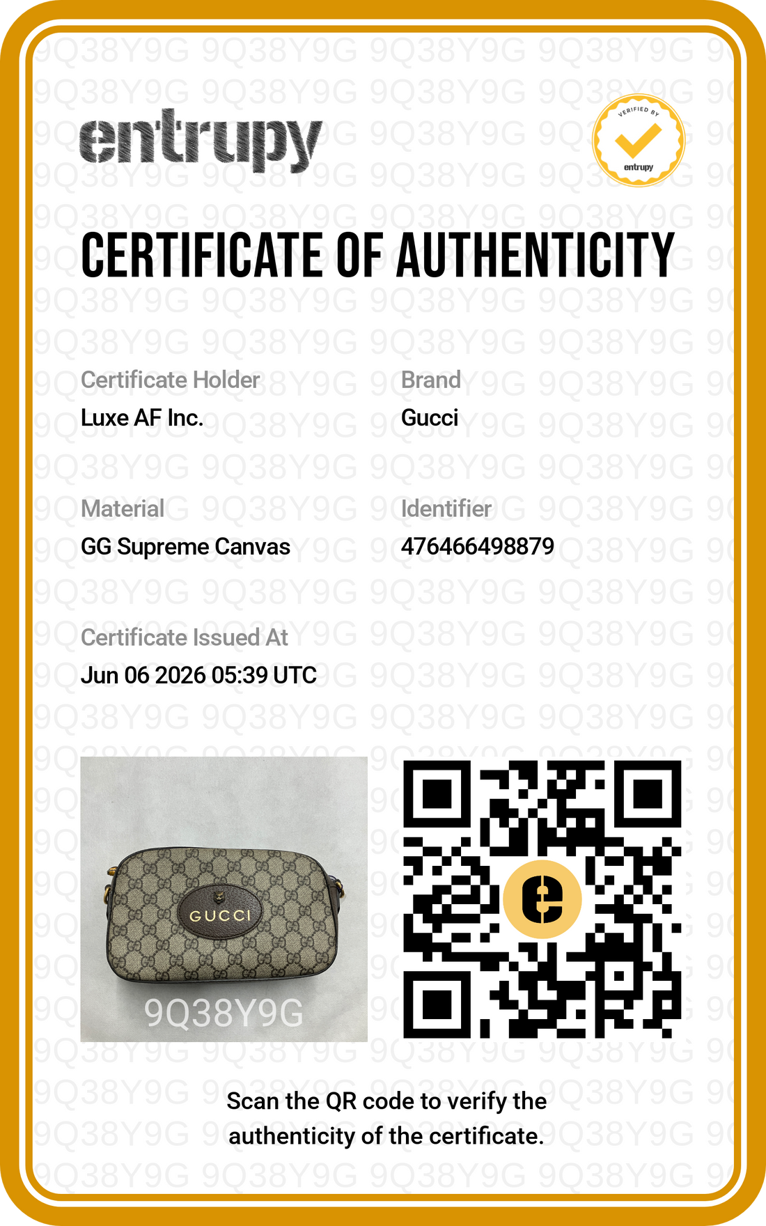 Gucci GG Supreme Canvas Camera Bag With Tiger Head GG1259