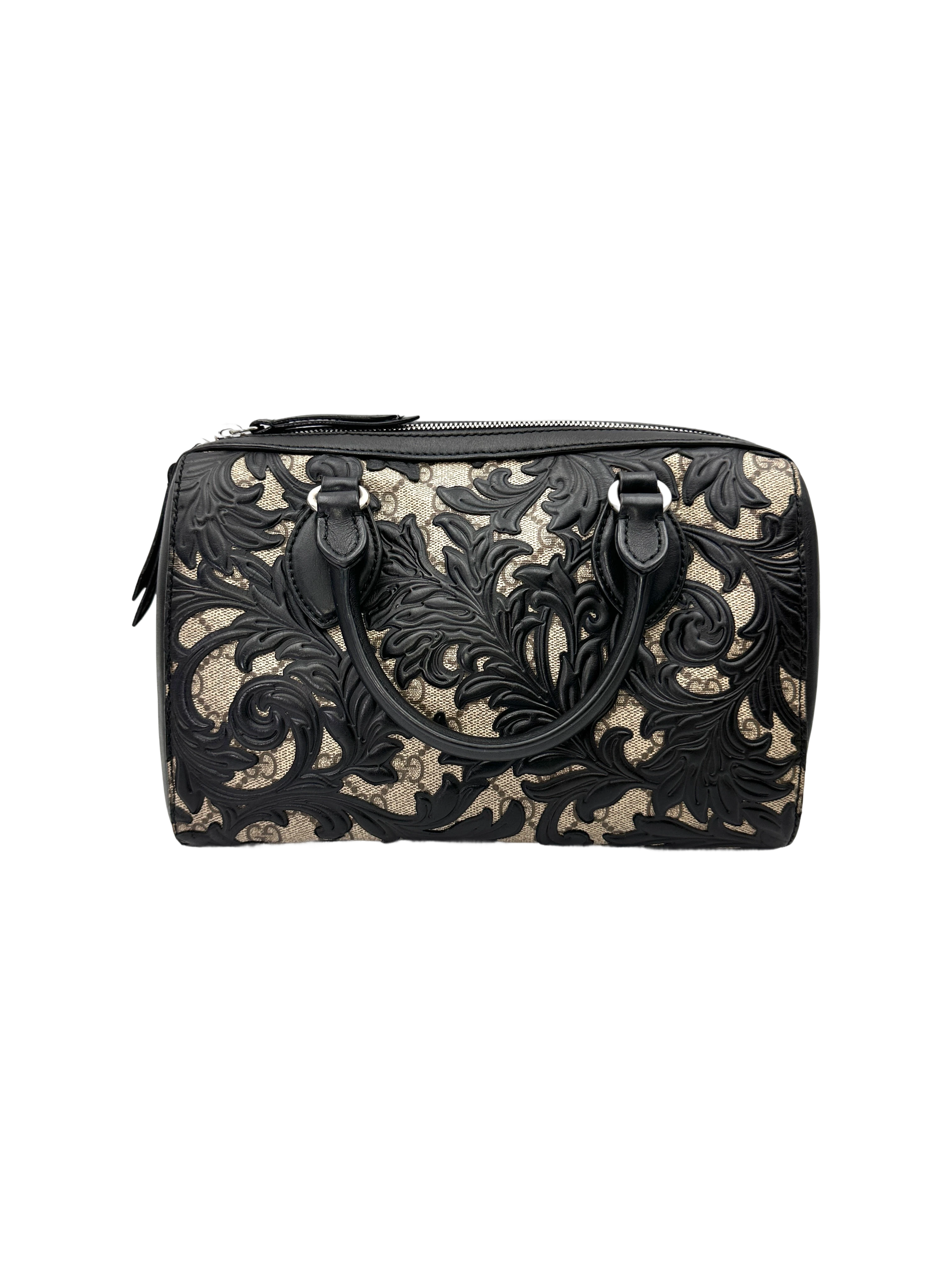 Gucci GG Supreme Monogram Arabesque Boston Bag GG1298
