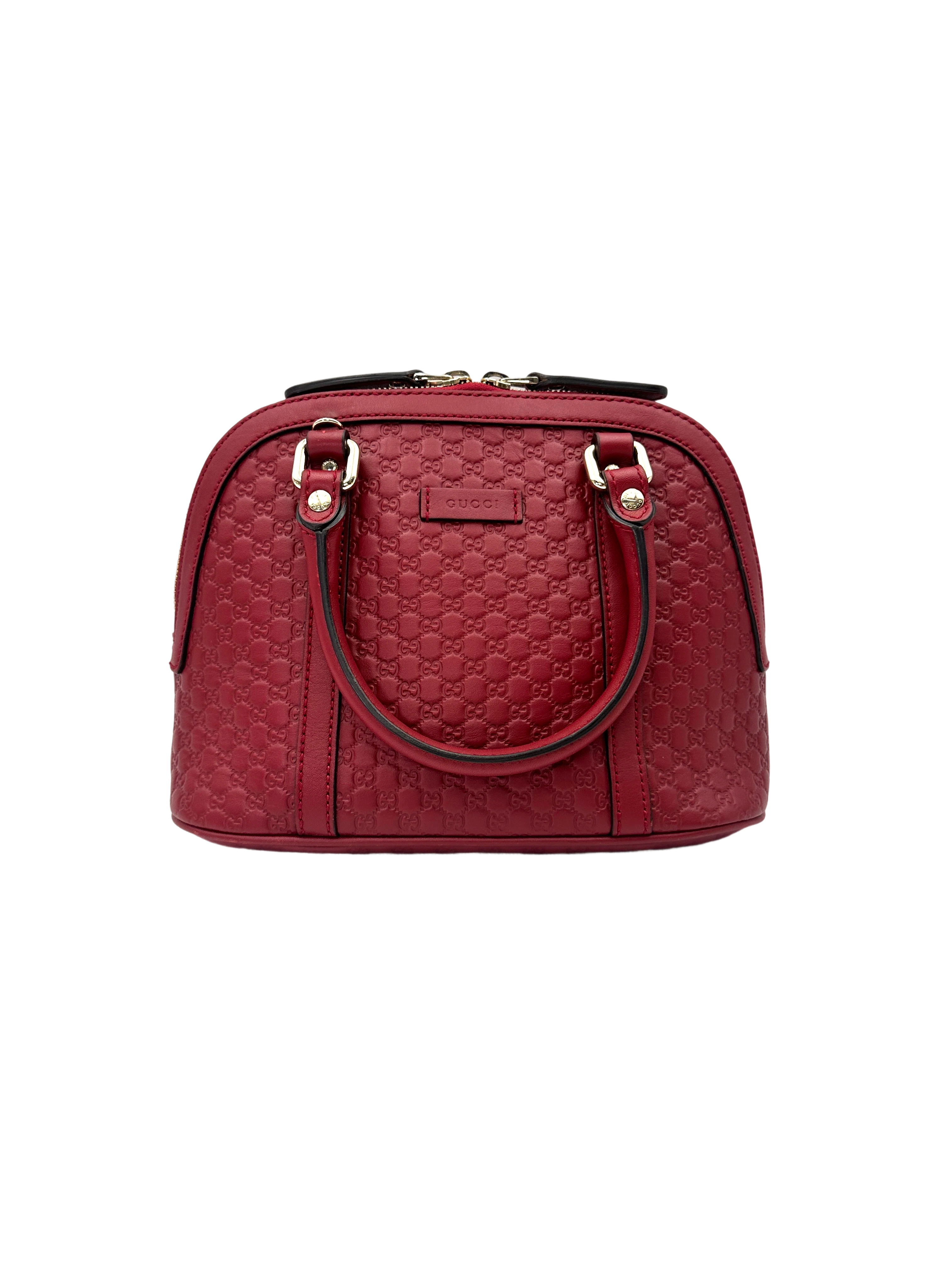 Gucci Micro Guccissima Red Leather Handle Bag GG1299