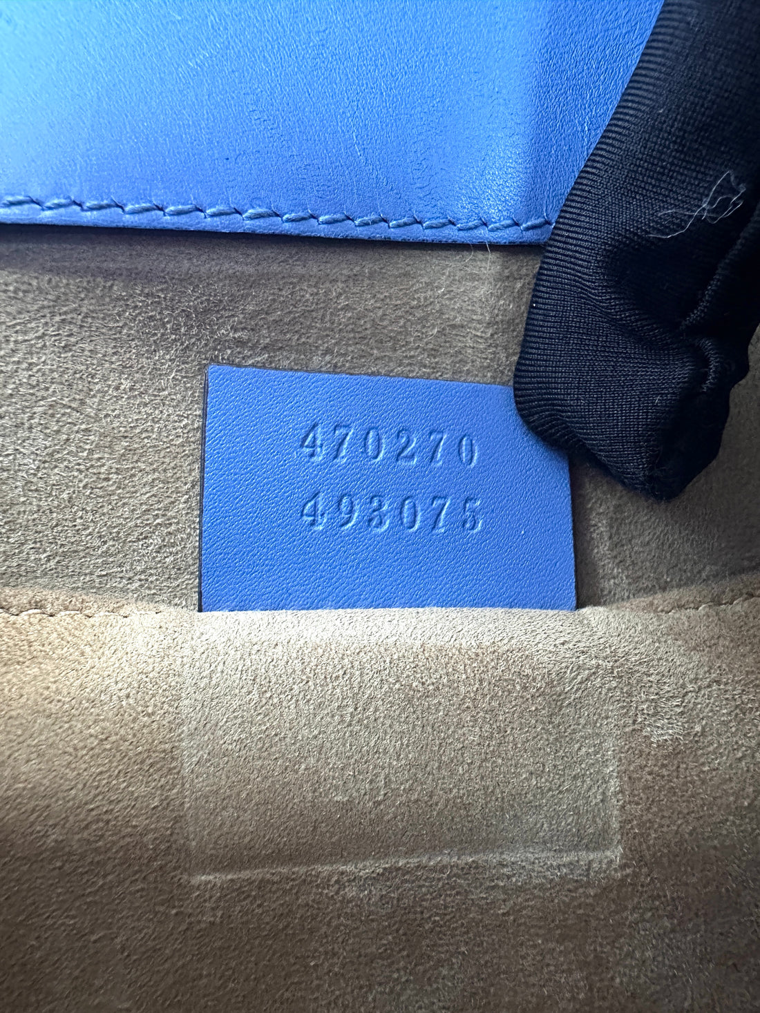 Gucci Sylvie Blue Leather Small Size Shoulder Bag GG1288