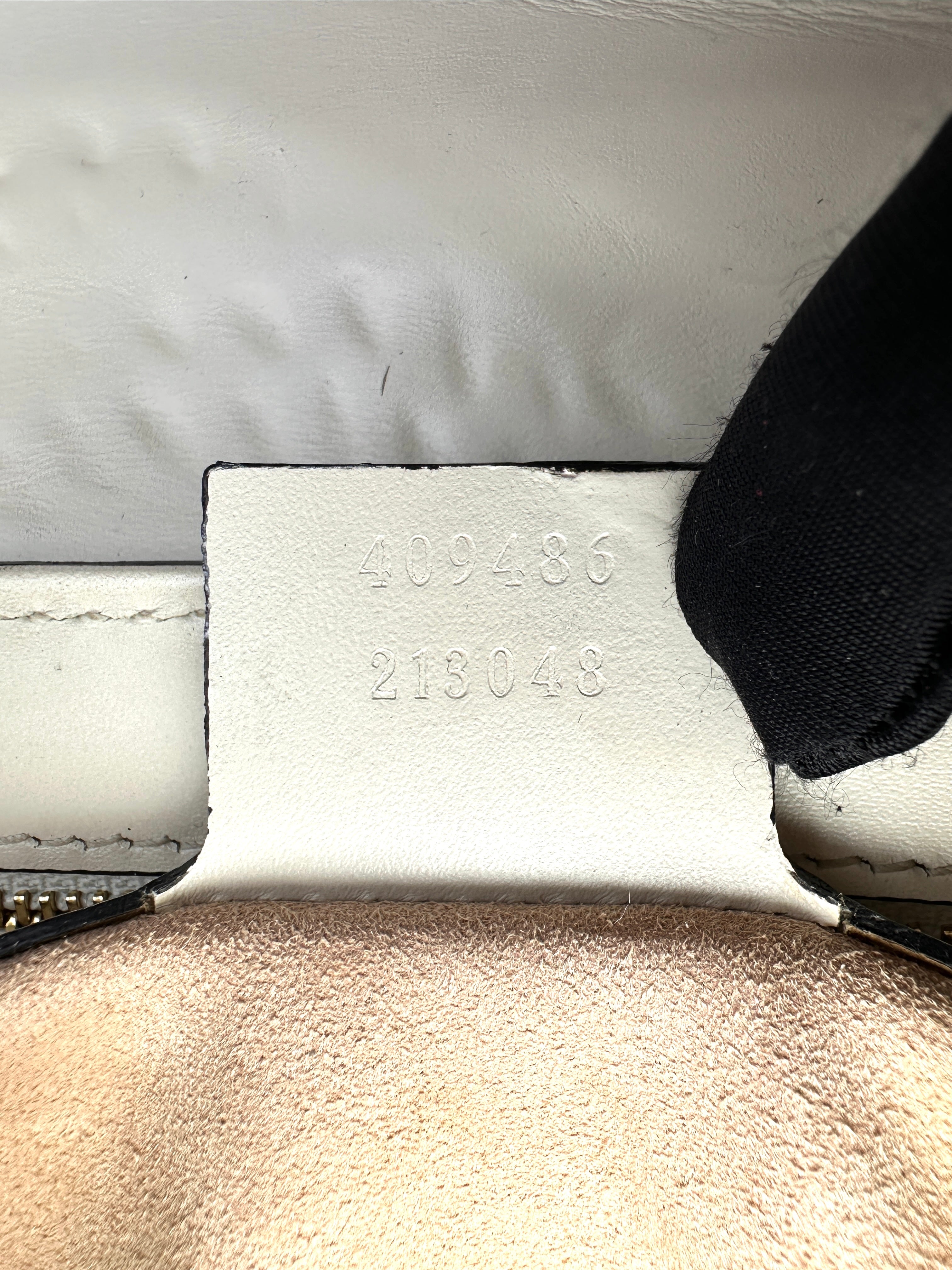 Gucci Padlock Black/White Guccissima Leather Shoulder Bag GG1273