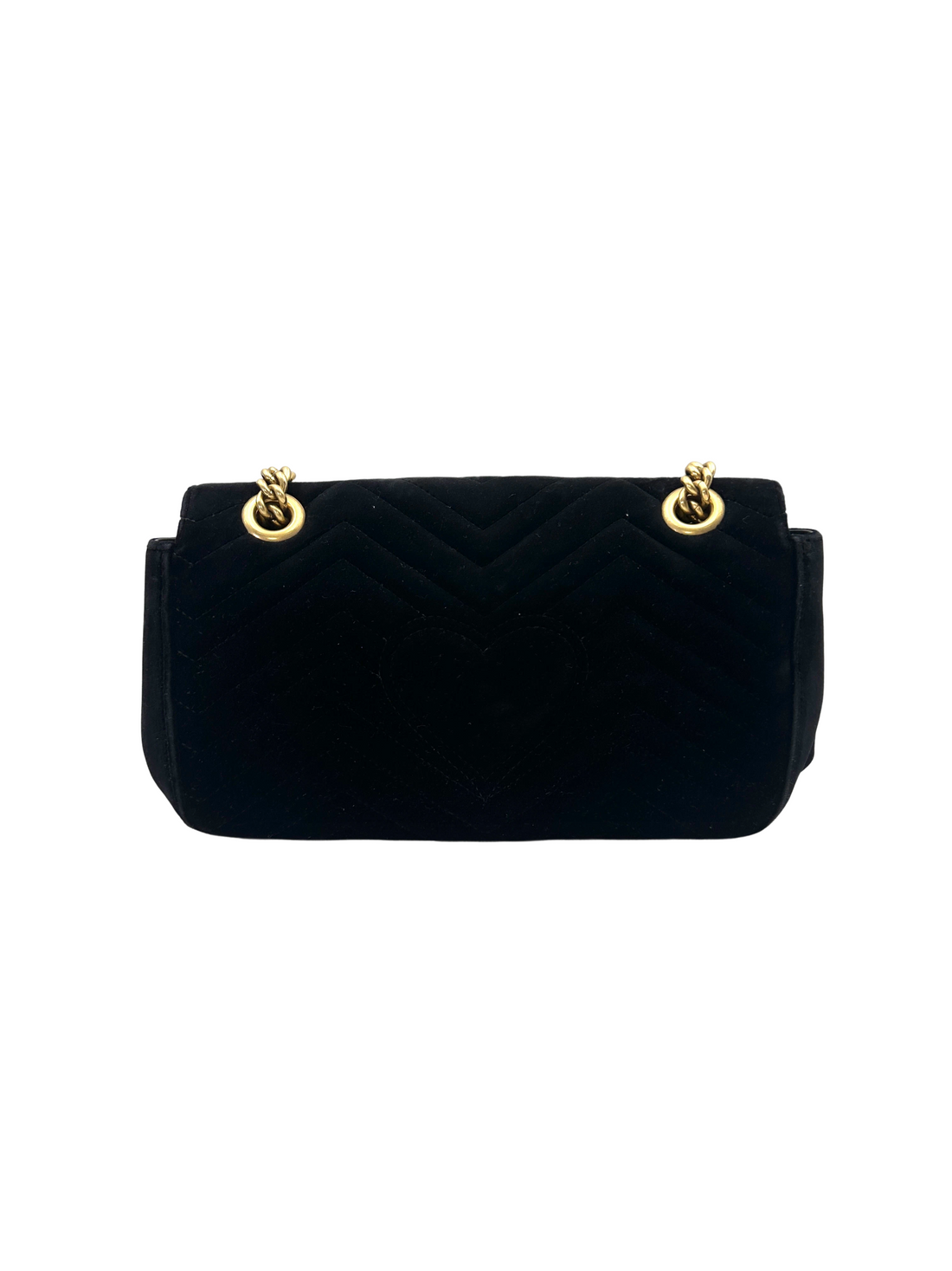 Gucci GG Marmont Black Velvet Shoulder Bag With Crystal Sequin GG1271
