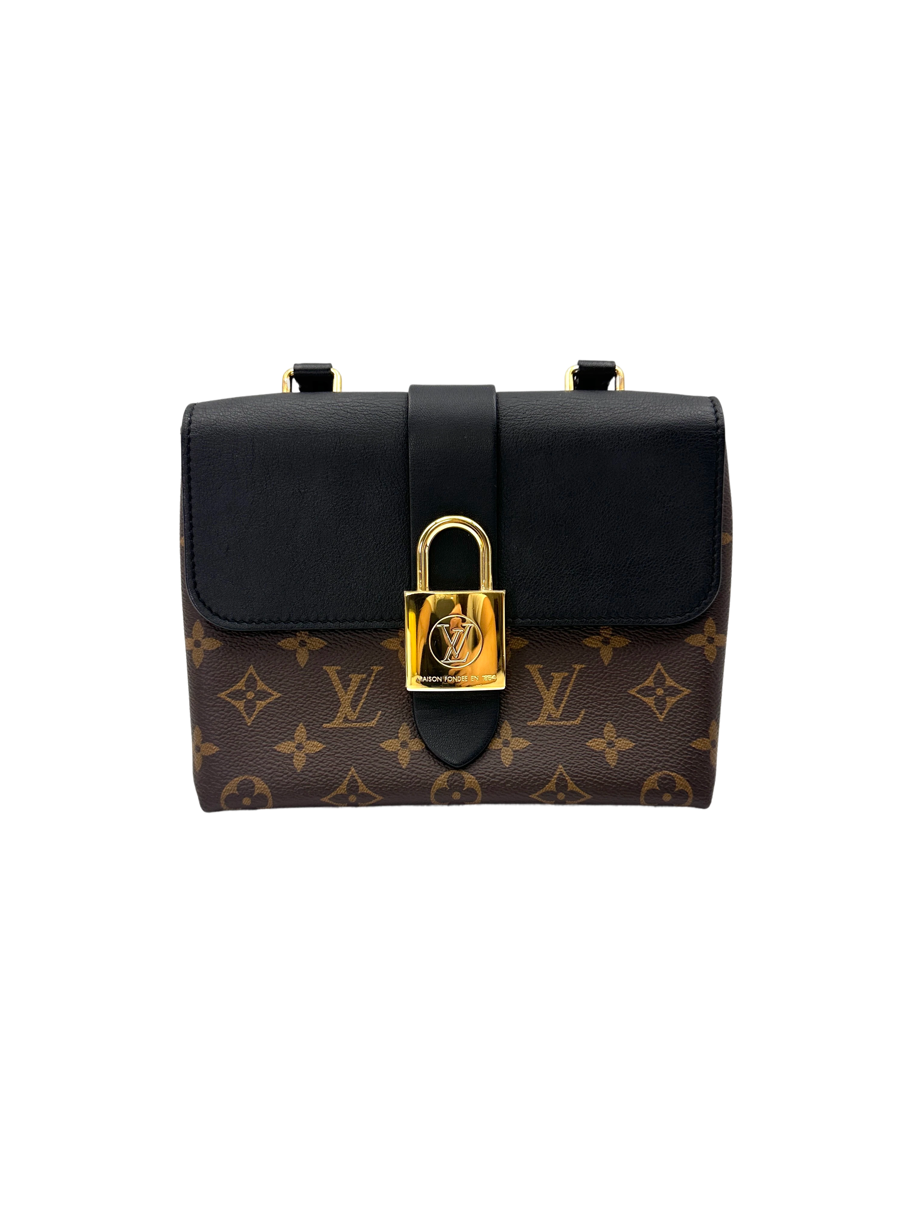 Louis Vuitton Locky BB Monogram Canvas & Black Leather Handle Bag LV2980