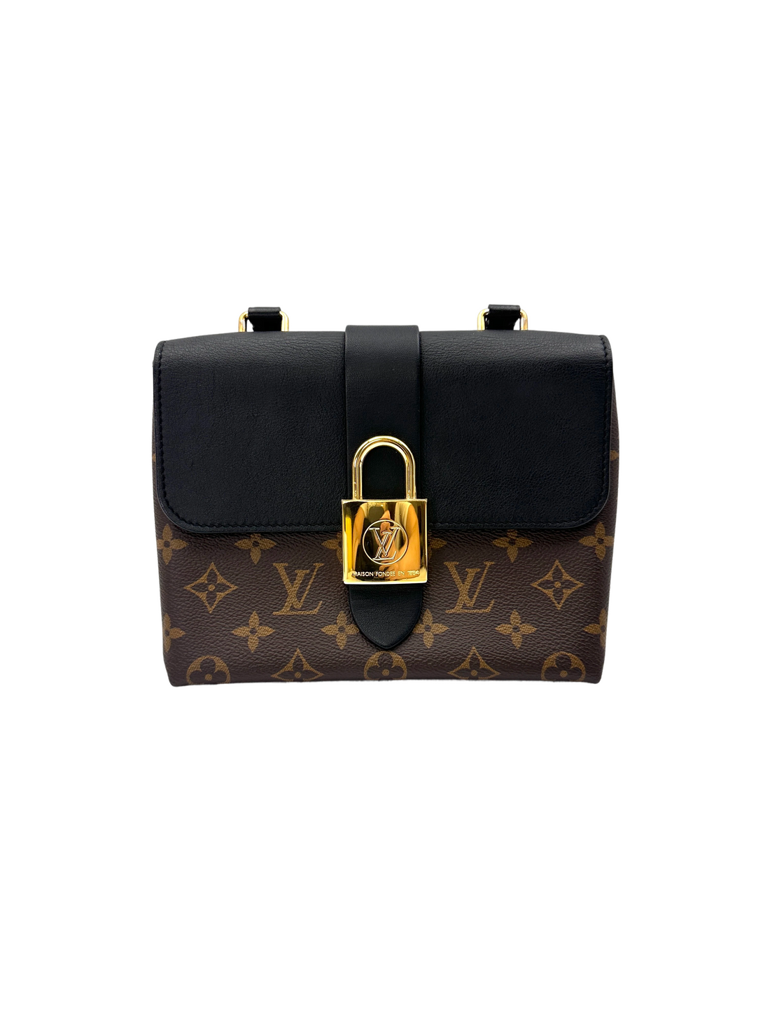 Louis Vuitton Locky BB Monogram Canvas & Black Leather Handle Bag LV2980