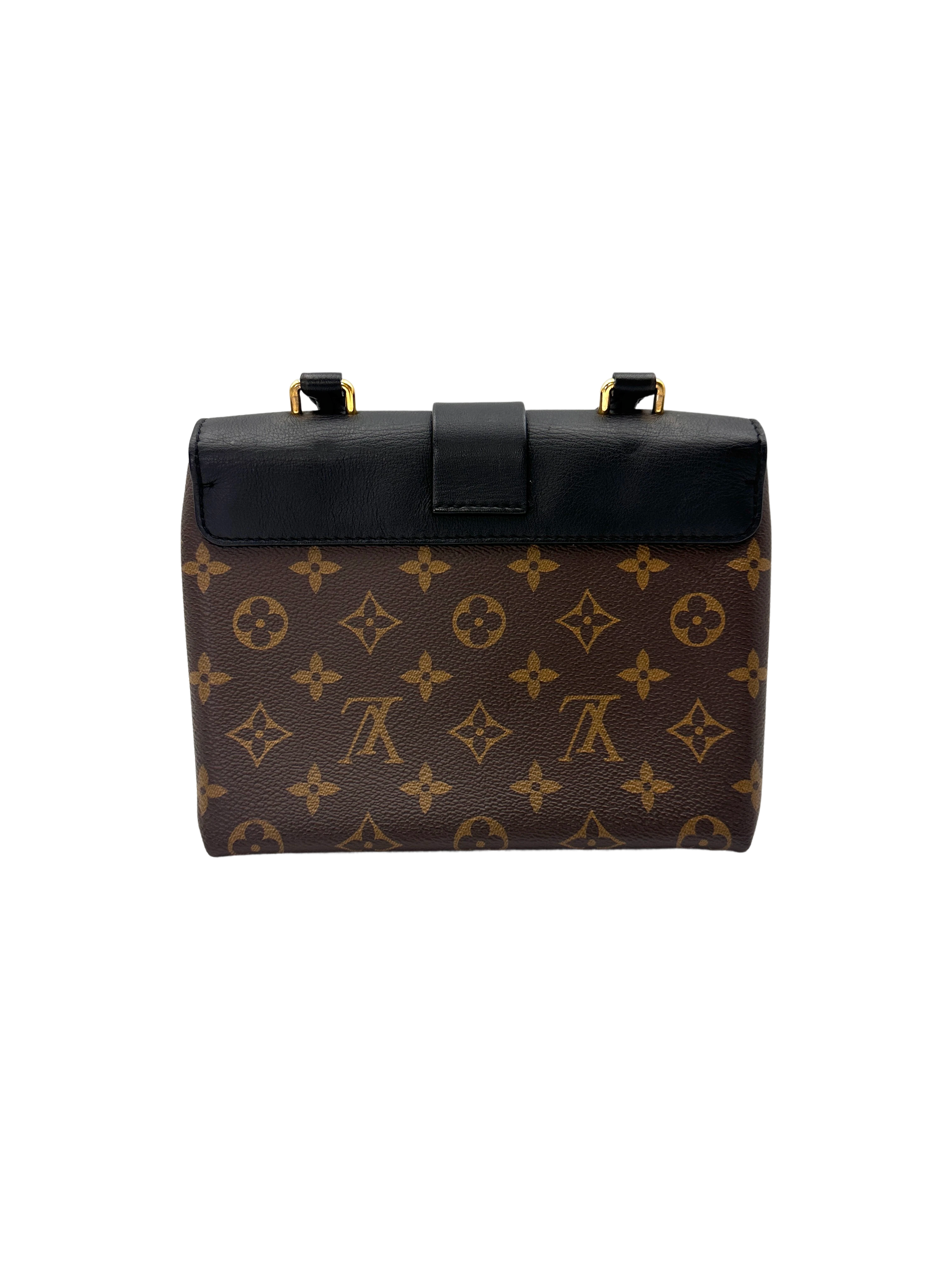Louis Vuitton Locky BB Monogram Canvas & Black Leather Handle Bag LV2980