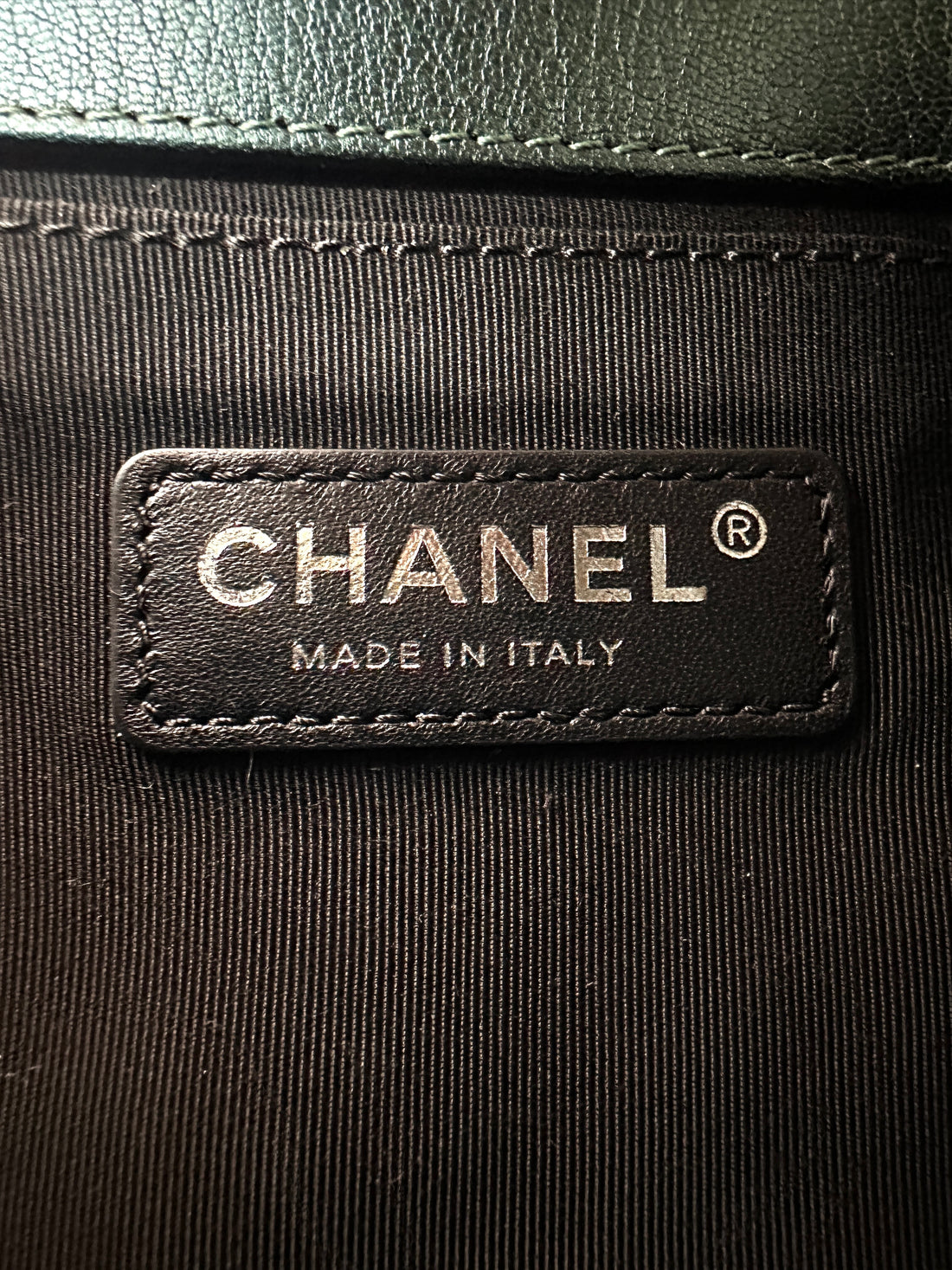 Chanel LeBoy Green Quilted Leather Flap Bag With Rainbow Iridescent Hardware(21***02) CC2128