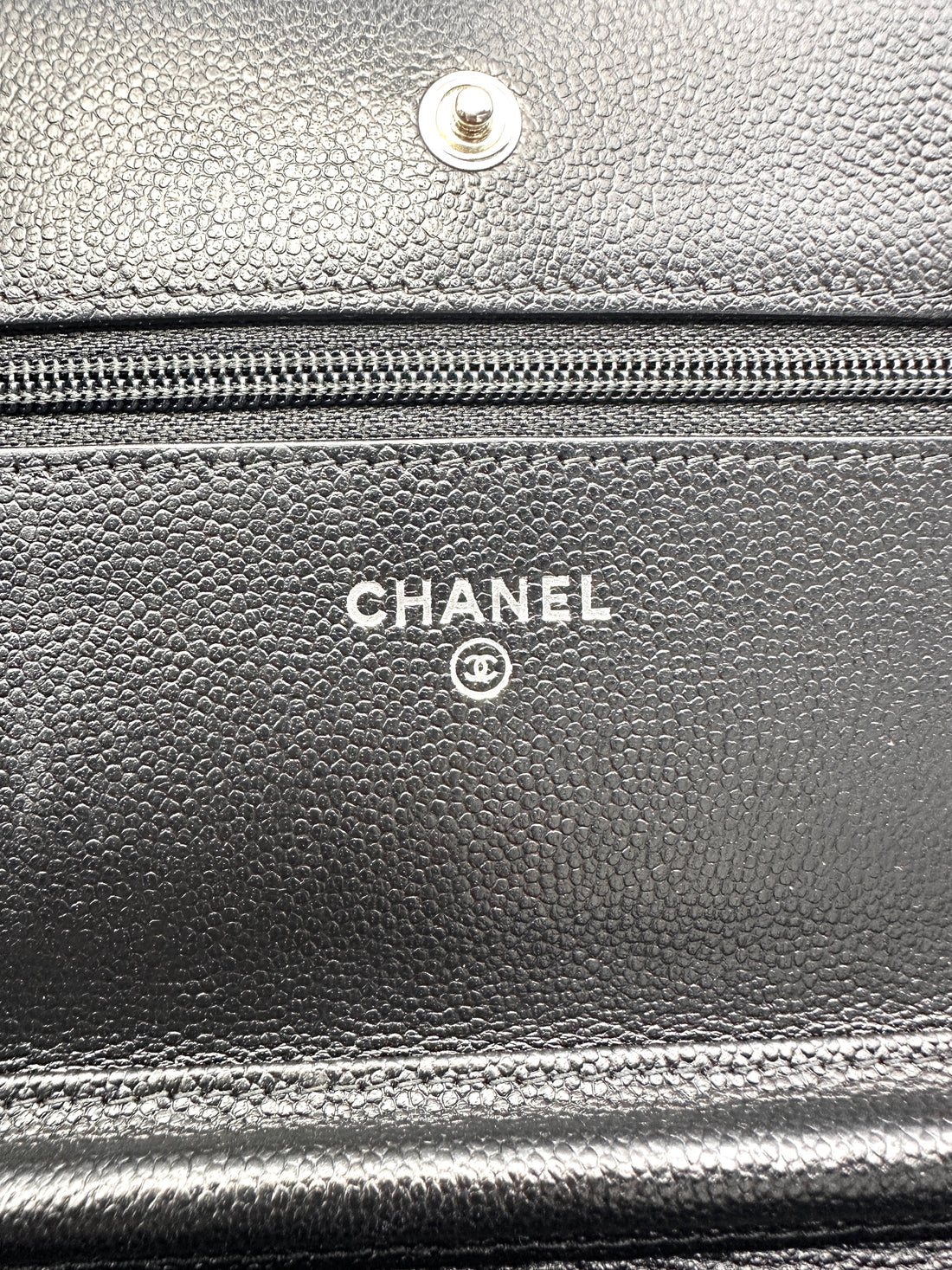 Chanel Black Chevron Quilted Leather Wallet On Chain(25***85) CC2125