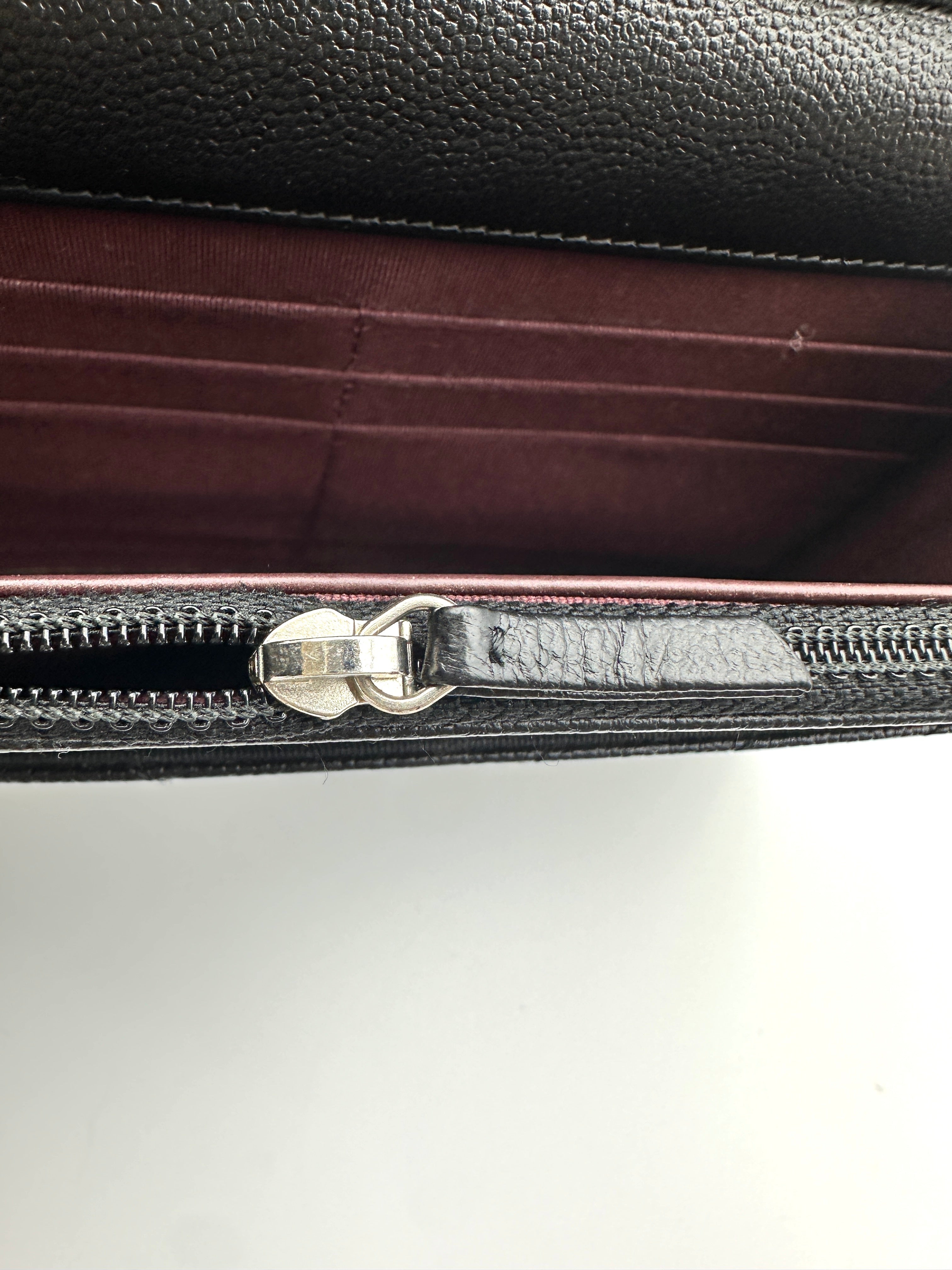 Chanel Black Chevron Quilted Leather Wallet On Chain(25***85) CC2125