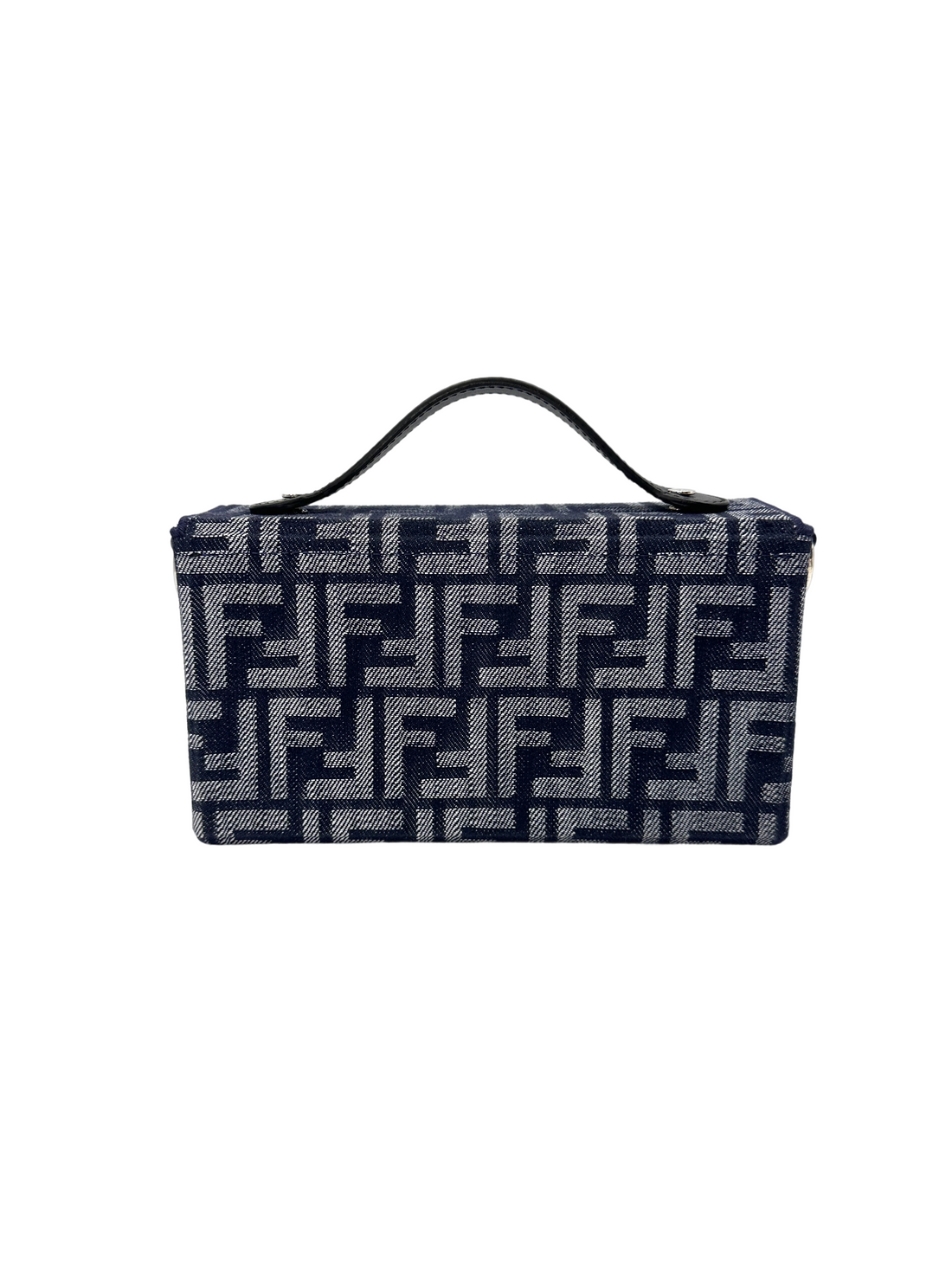 Fendi Baguette FF Embroidered Denim Soft Trunk Bag FF119