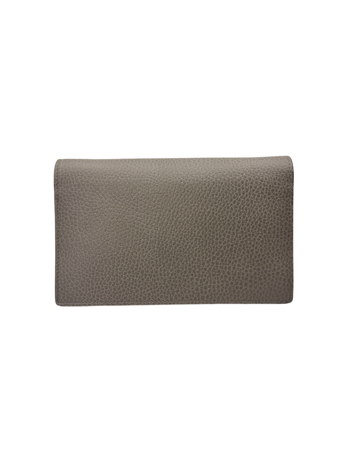 Gucci Interlocking G Grey Leather Wallet On Chain GG1275