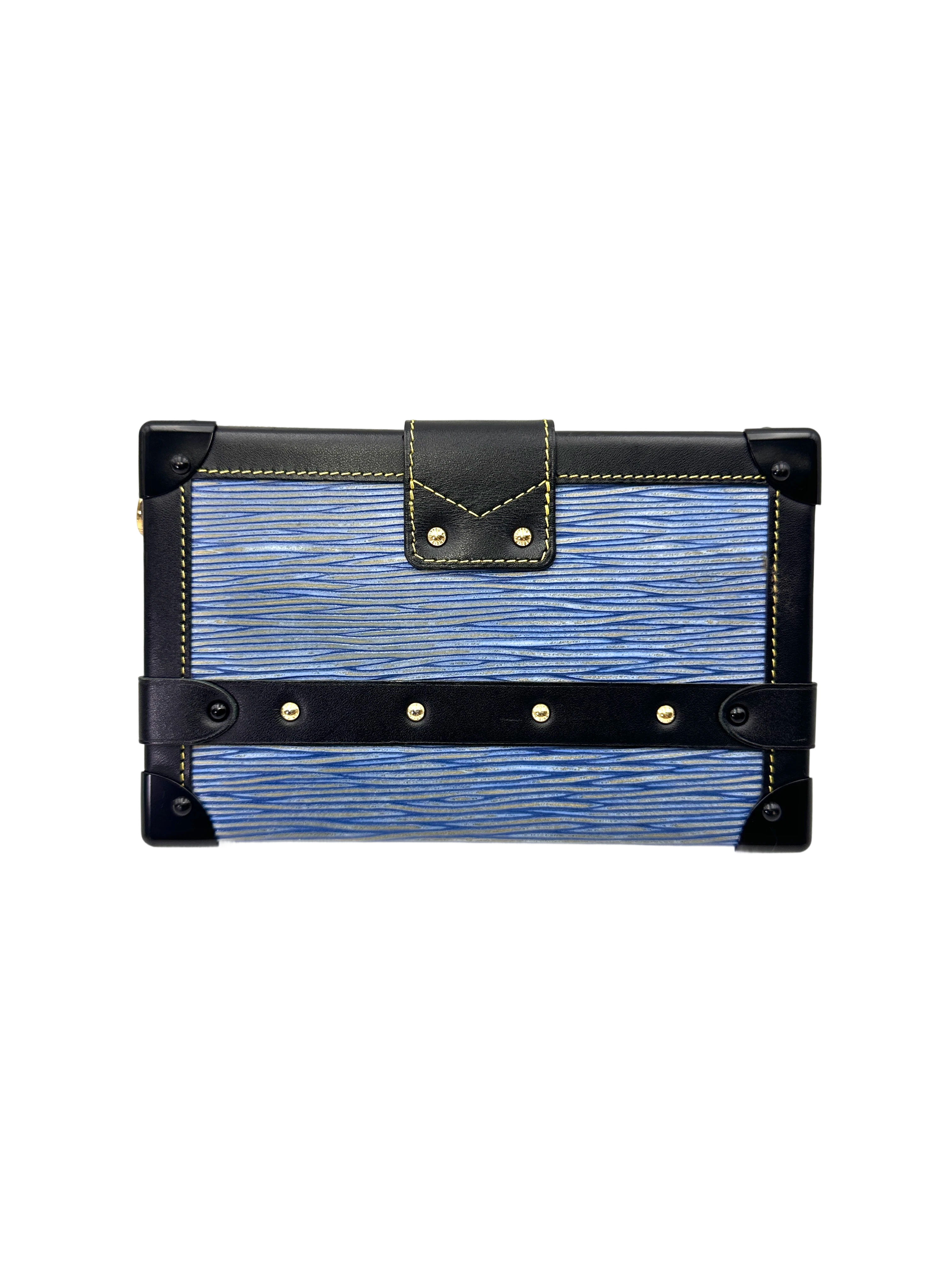 Louis Vuitton Petite Malle Blue Epi Leather Shoulder Bag LV2982