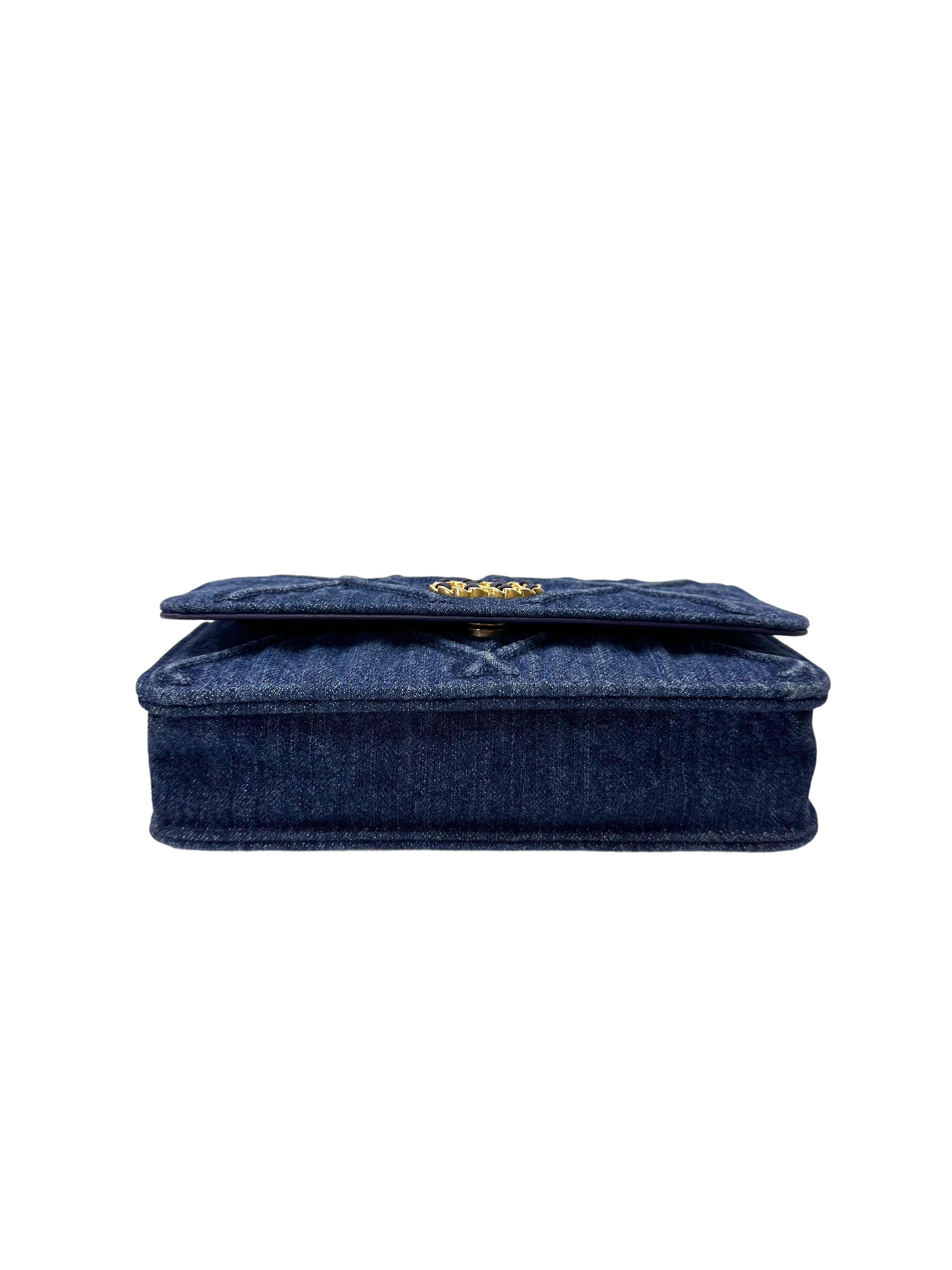 Chanel 19Bag Blue Denim Leather Wallet On Chain(29***95) CC2130