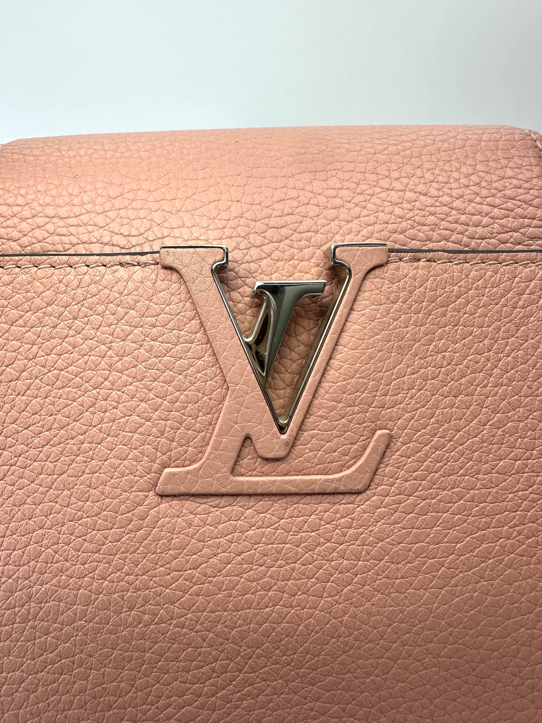 Louis Vuitton Capucines MM Pink Leather Python Handle Bag LV2994