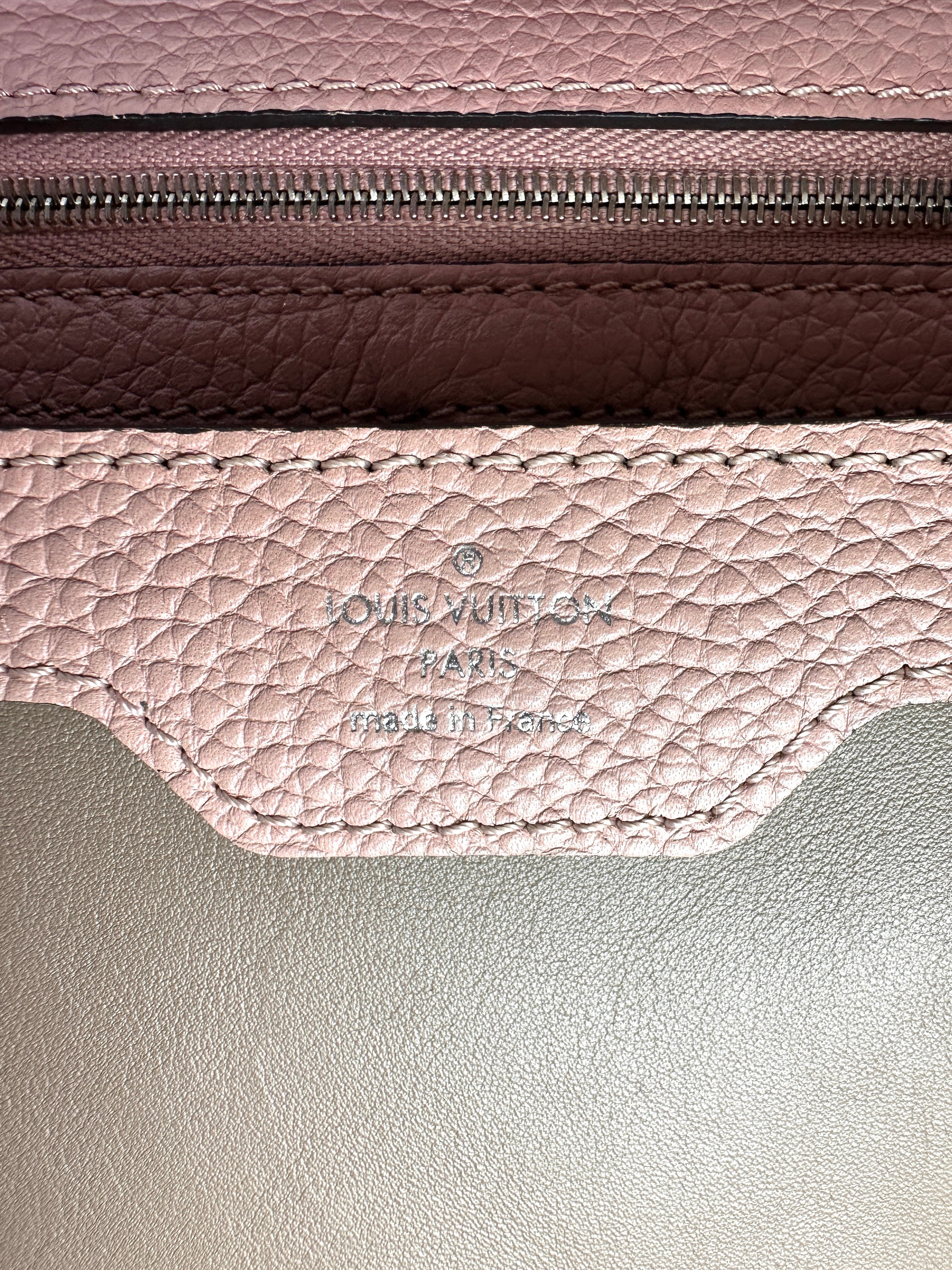 Louis Vuitton Capucines MM Pink Leather Python Handle Bag LV2994