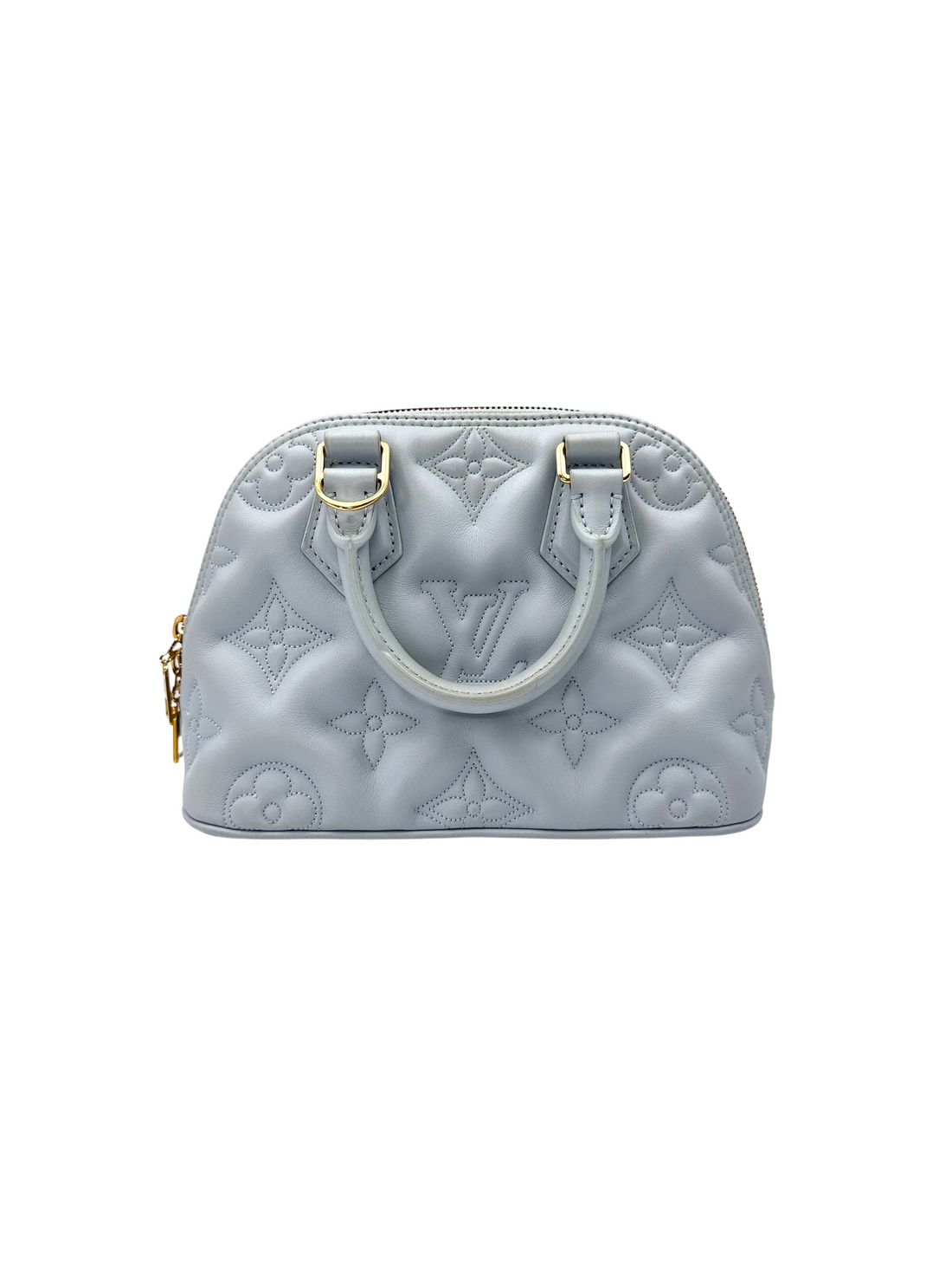 Louis Vuitton Alma Soft BB Bubblegram Blue Quilted Leather Handle Bag LV2988