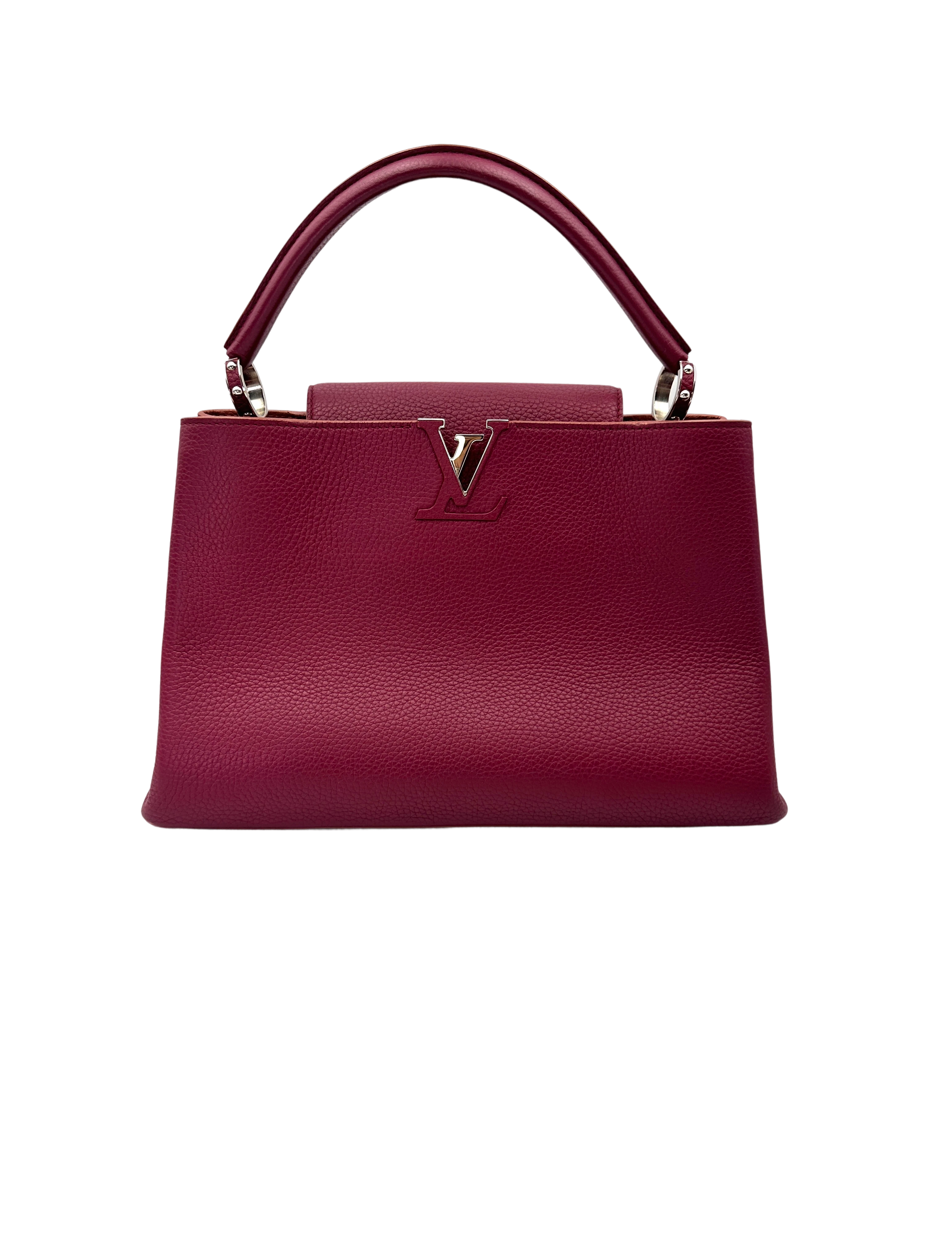 Louis Vuitton Capucines GM Red Leather Handle Bag LV2986
