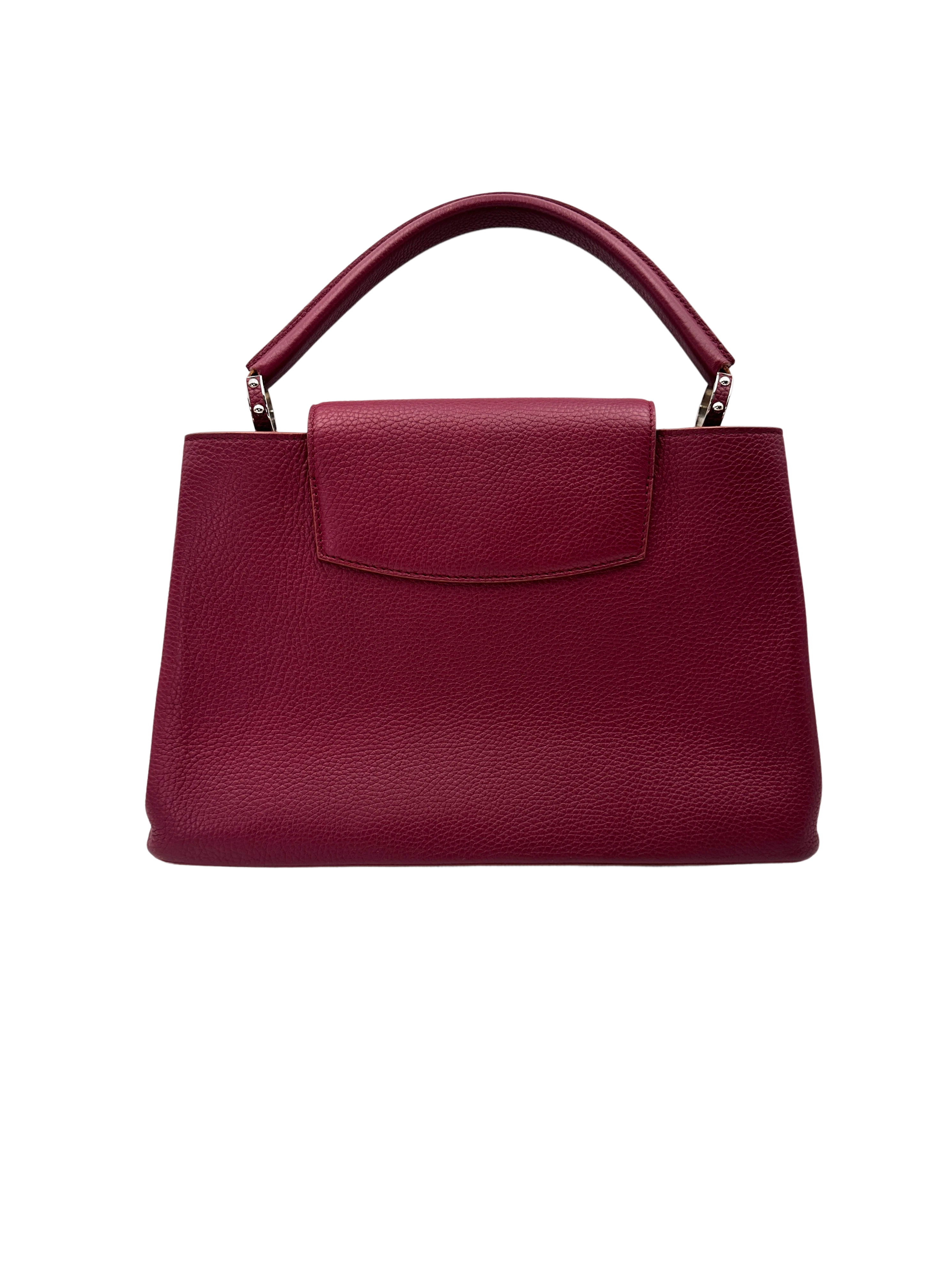 Louis Vuitton Capucines GM Red Leather Handle Bag LV2986