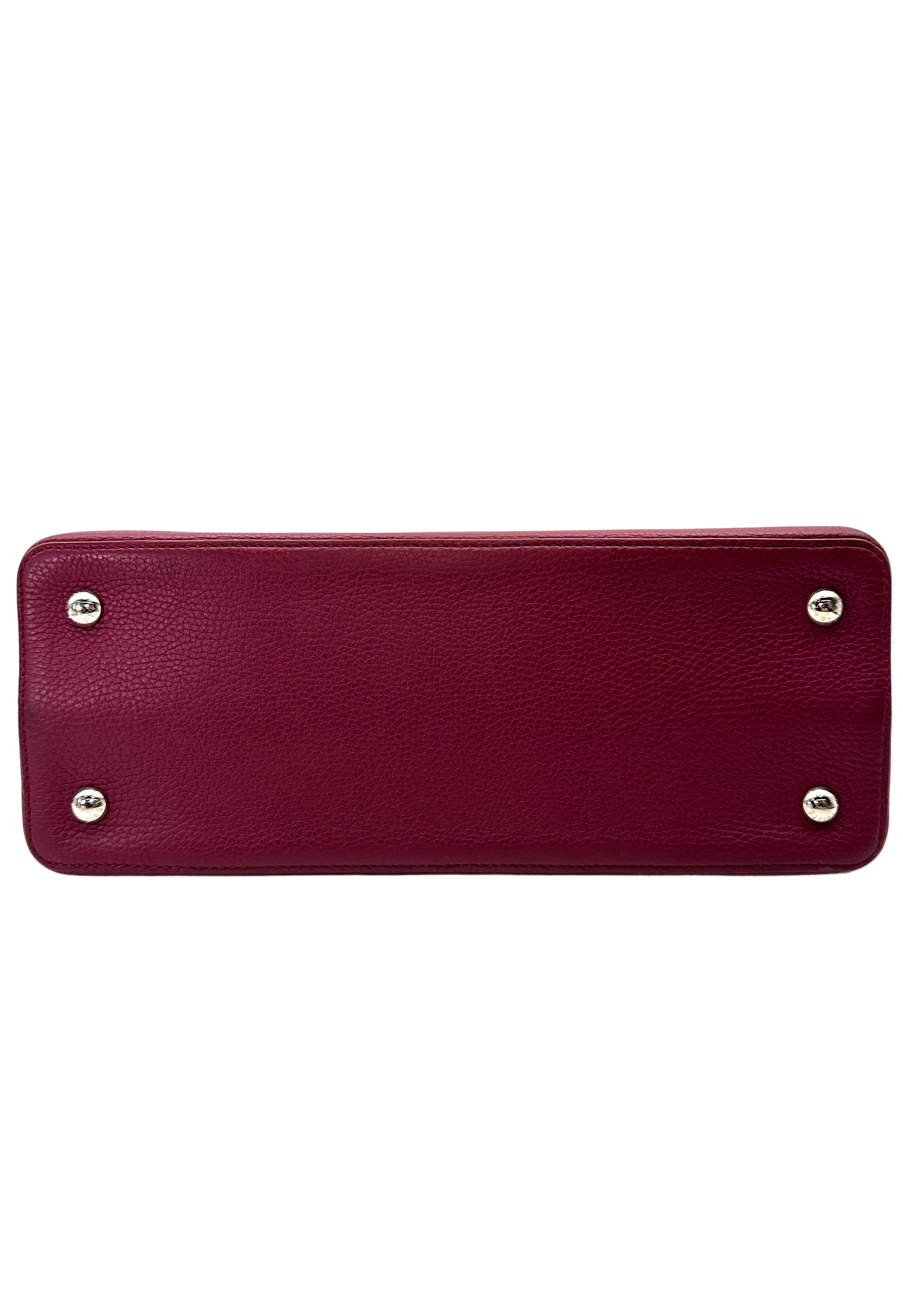 Louis Vuitton Capucines GM Red Leather Handle Bag LV2986