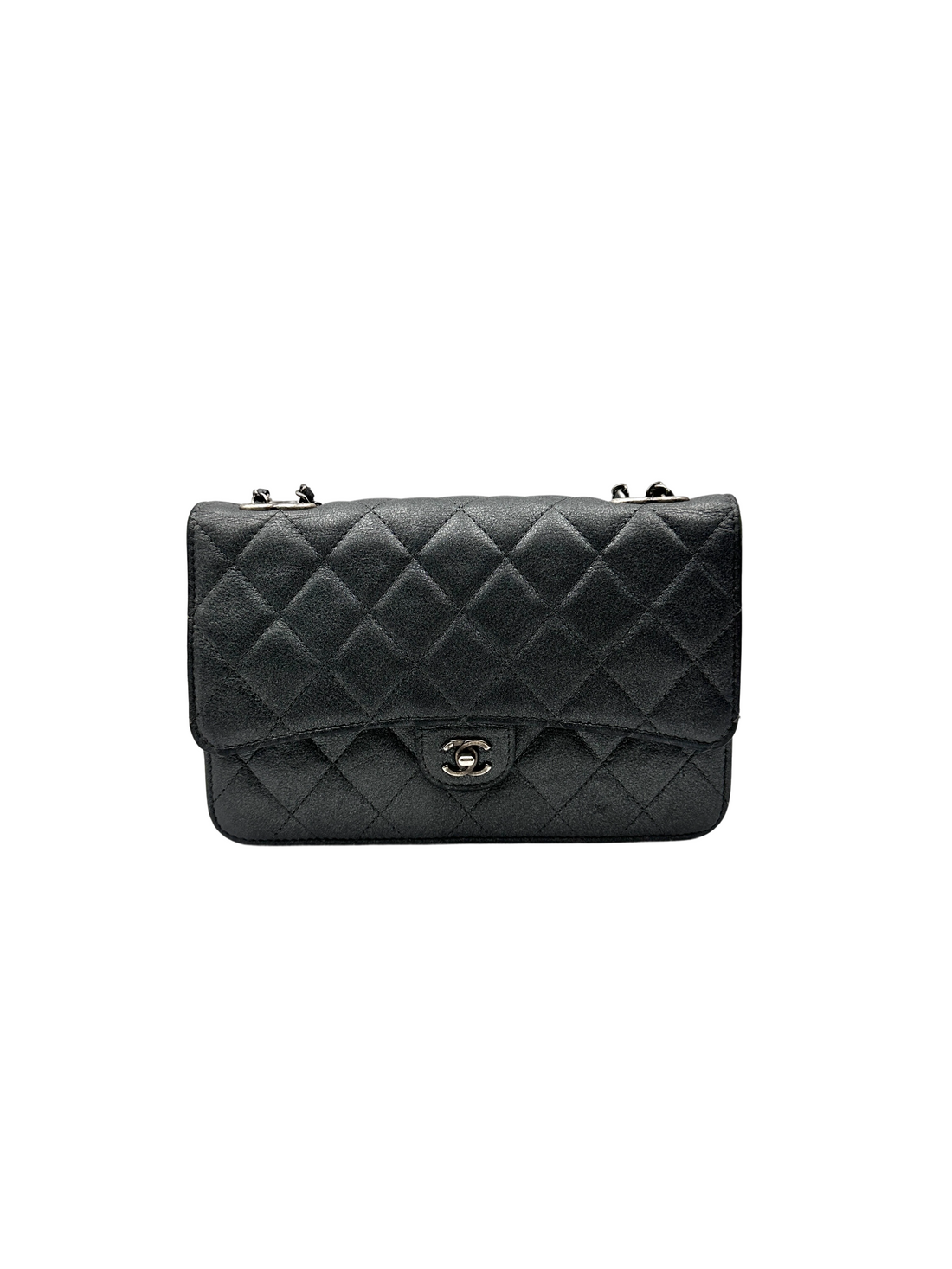 Chanel Classic Flap Black Quilted Leather Shoulder Bag With Silver Buckle(21***65) CC2133