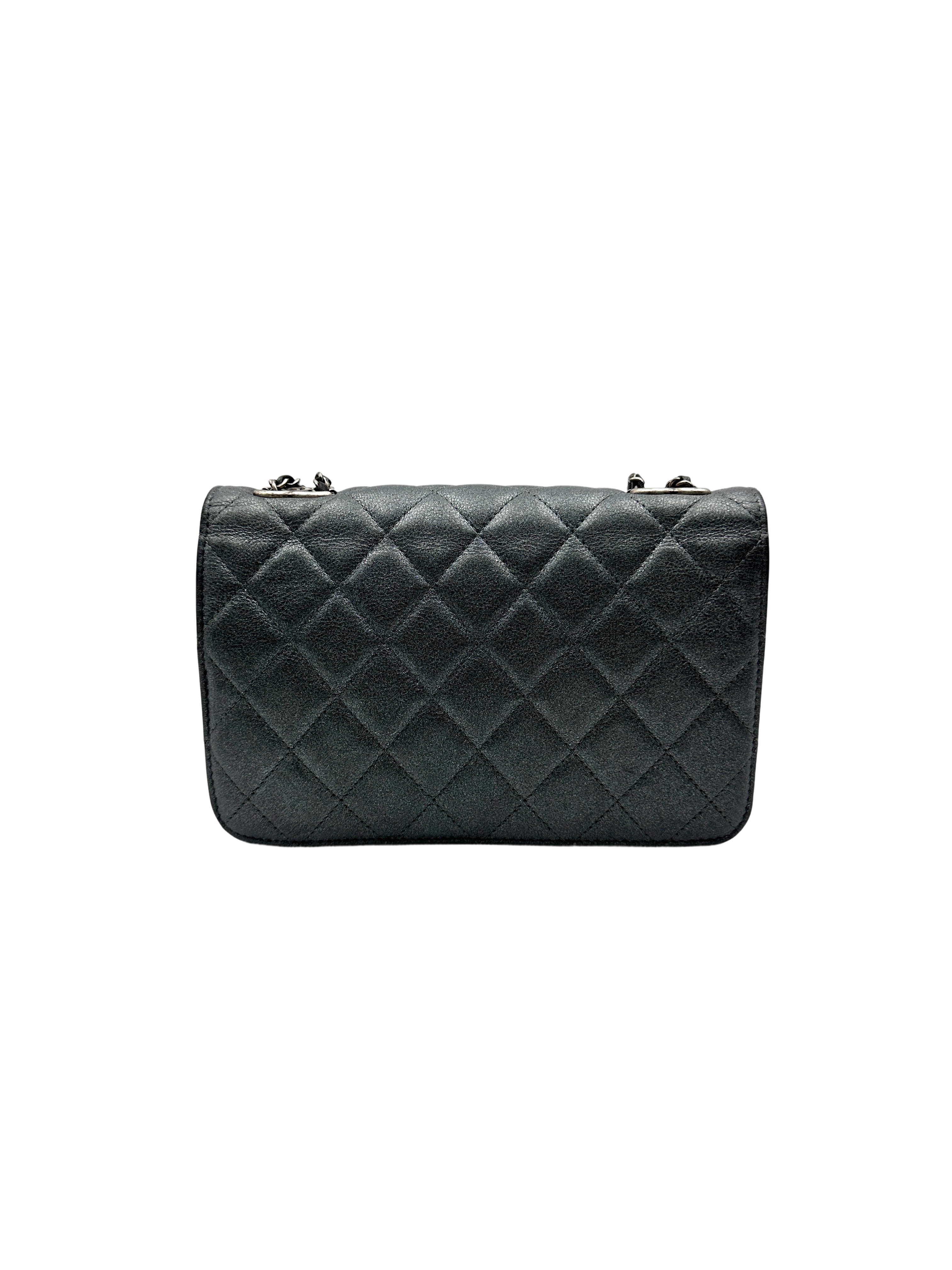 Chanel Classic Flap Black Quilted Leather Shoulder Bag With Silver Buckle(21***65) CC2133