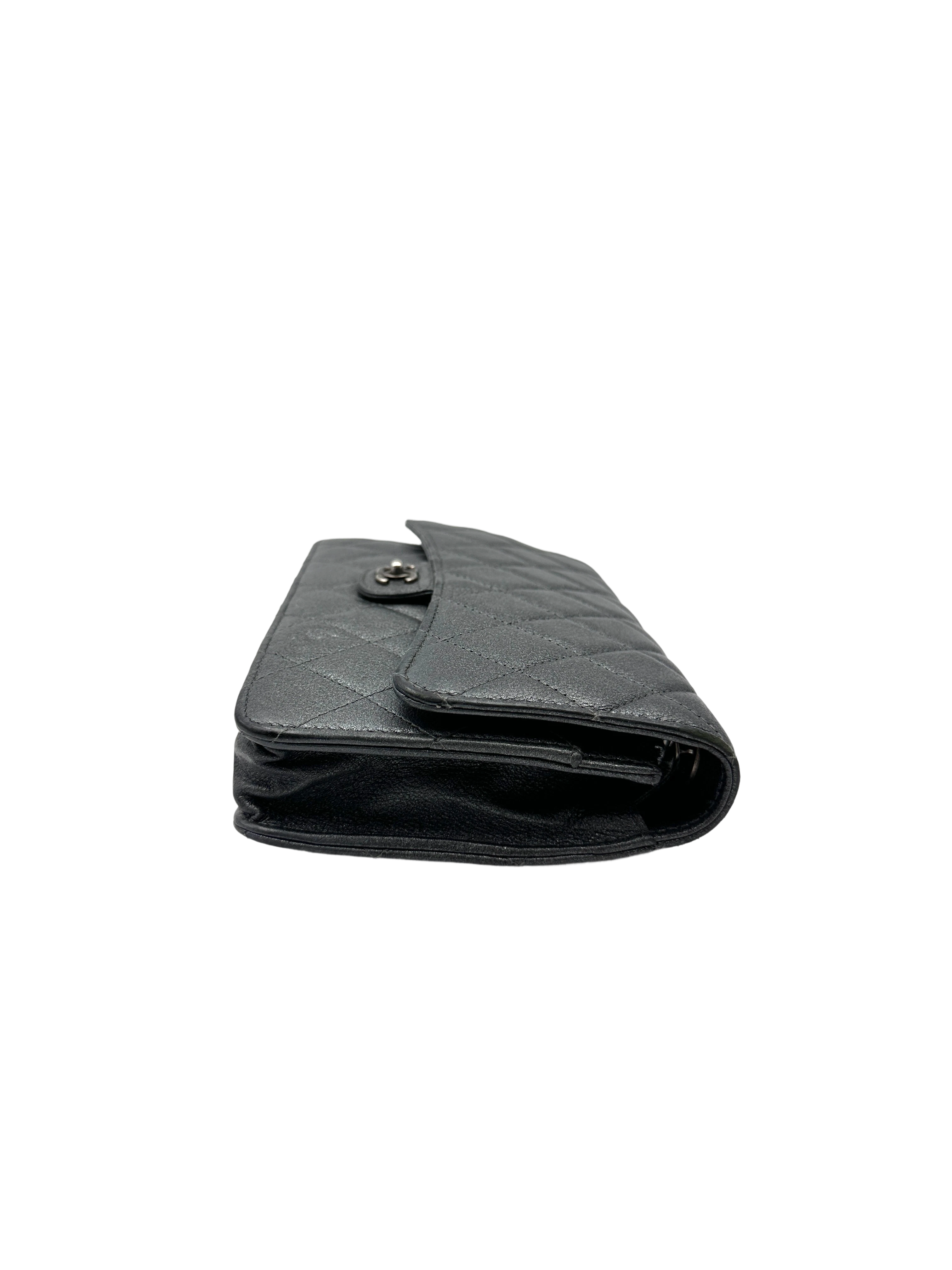 Chanel Classic Flap Black Quilted Leather Shoulder Bag With Silver Buckle(21***65) CC2133
