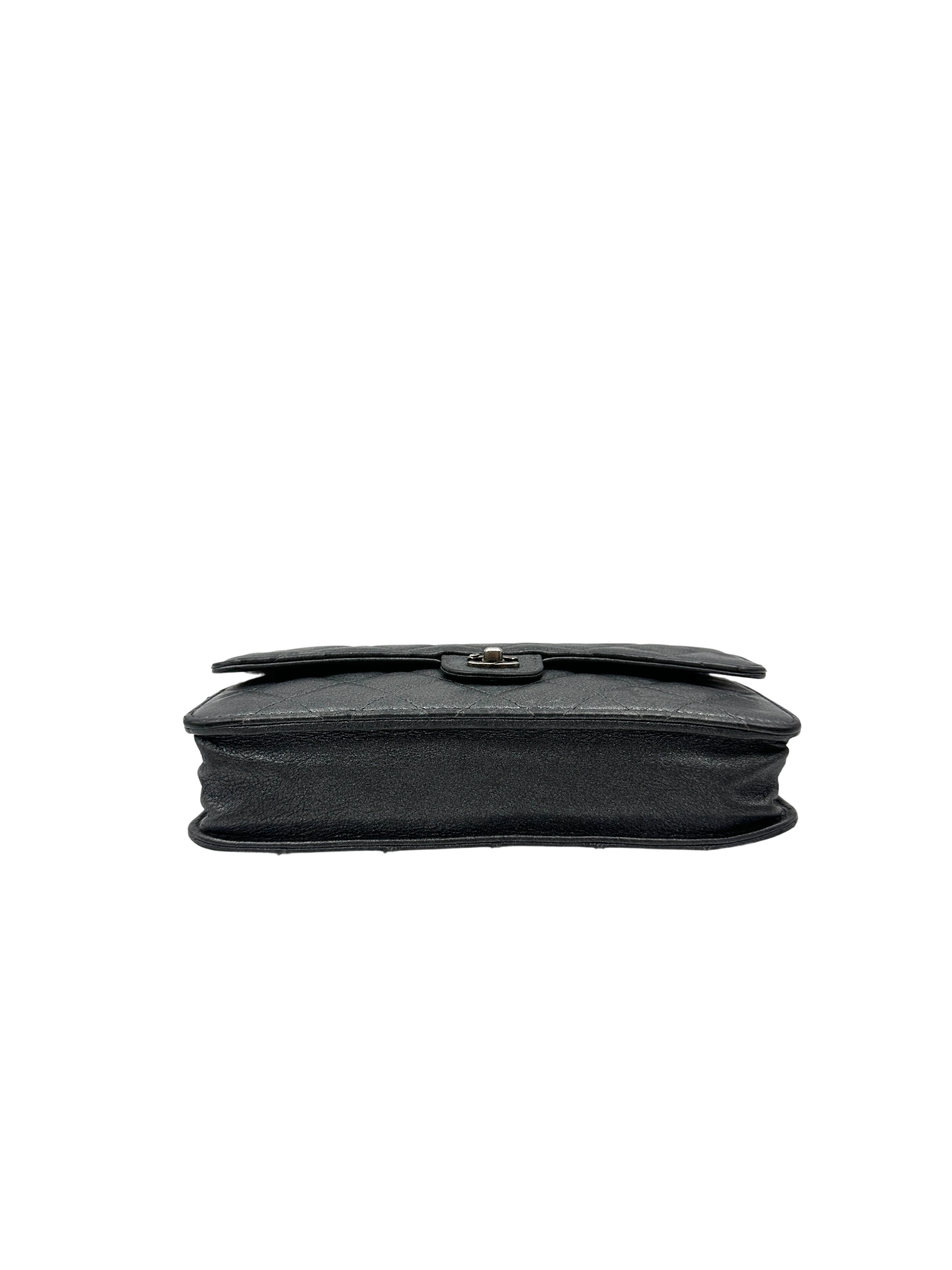 Chanel Classic Flap Black Quilted Leather Shoulder Bag With Silver Buckle(21***65) CC2133