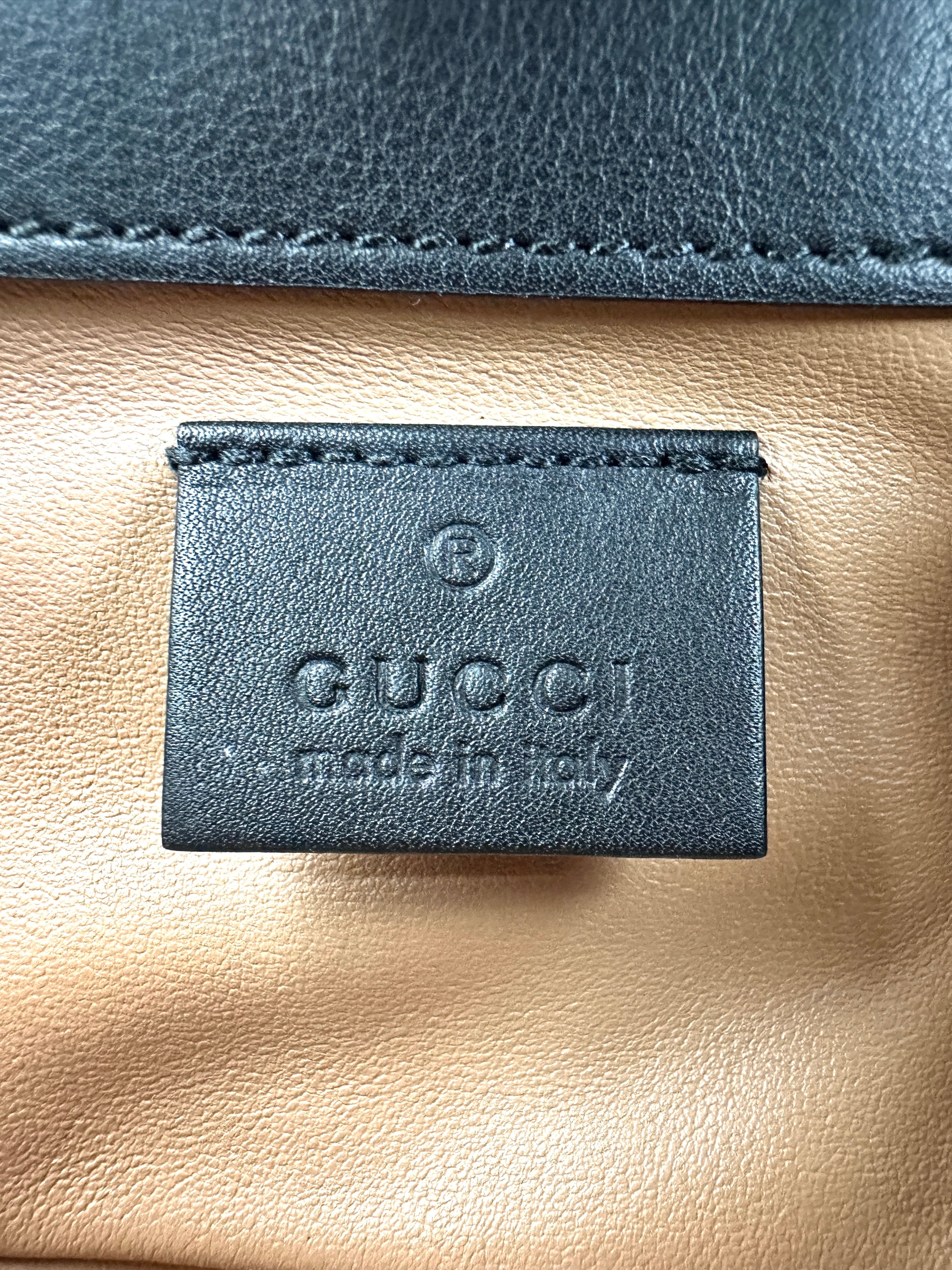 Gucci GG Marmont Snake Print Quilted Leather Shoulder Bag GG1287
