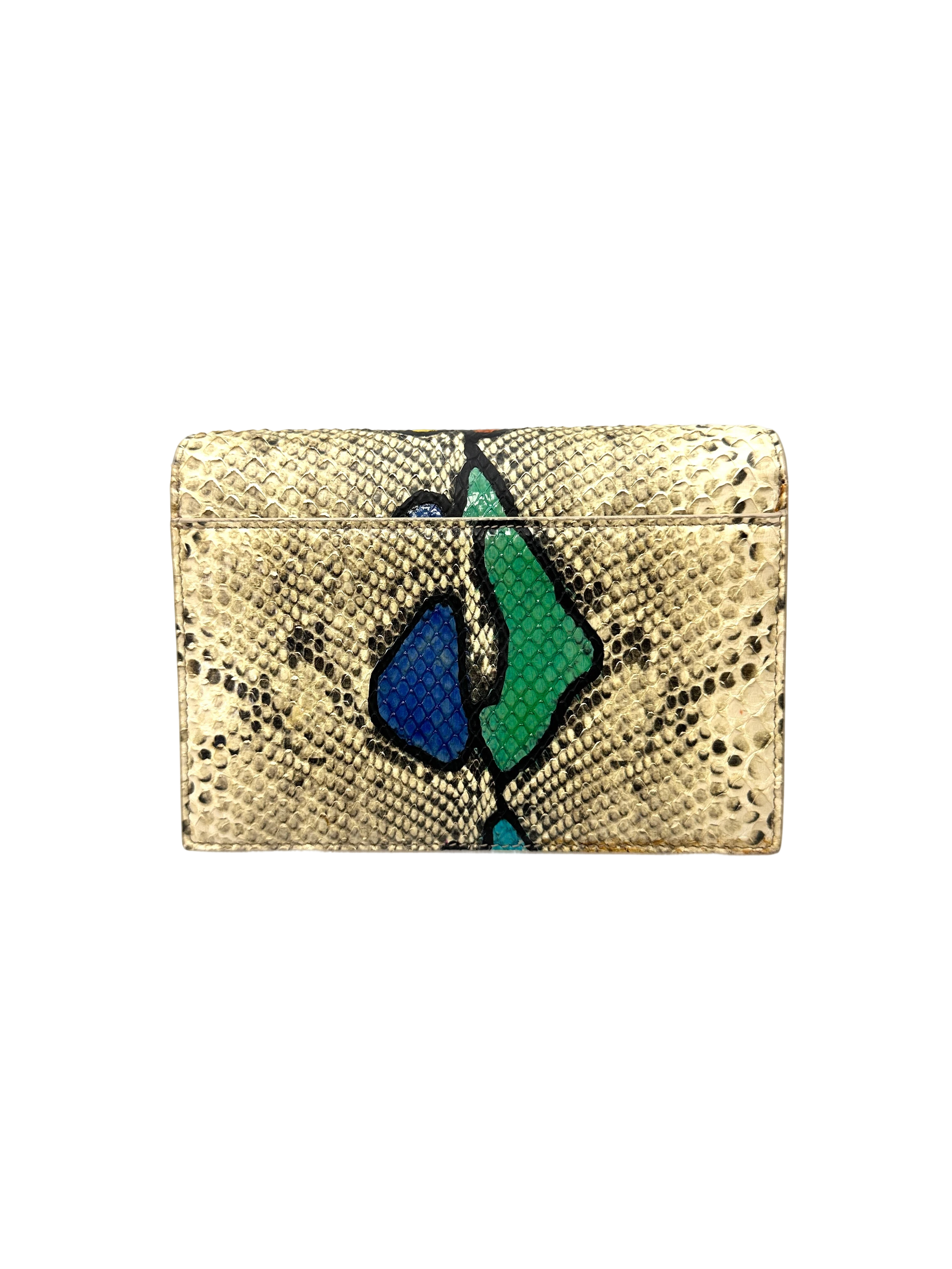 Saint Laurent Kate Multicolor Python Print Leather Shoulder Bag With Rainbow YSL SL253