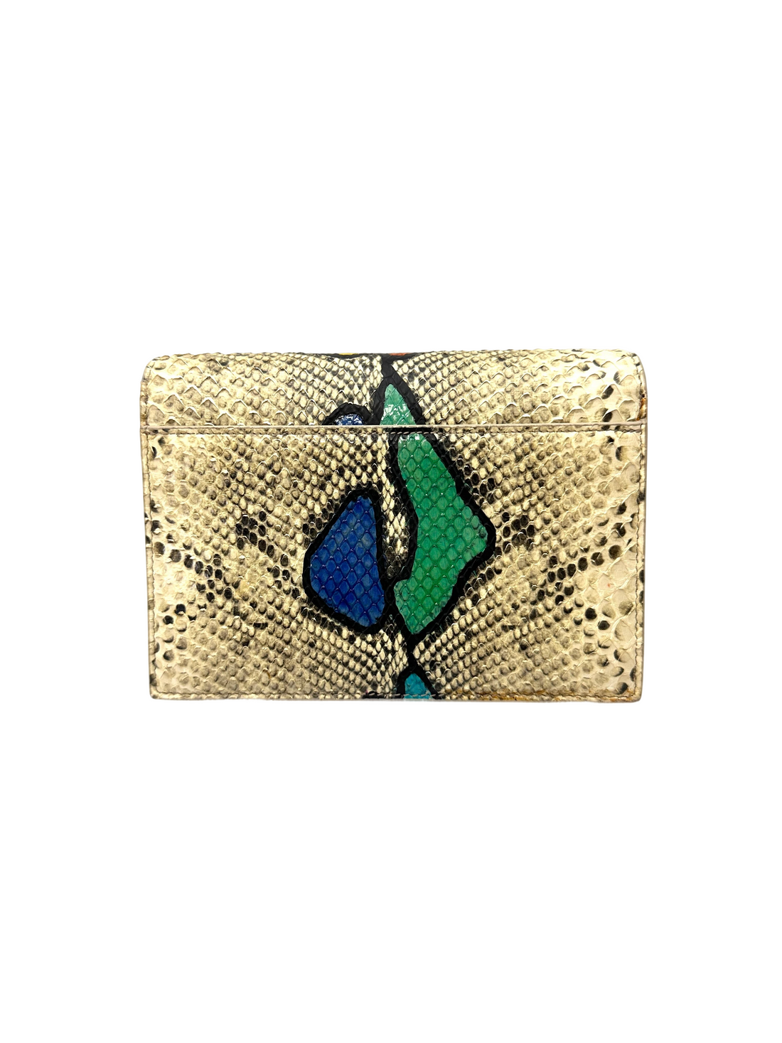 Saint Laurent Kate Multicolor Python Print Leather Shoulder Bag With Rainbow YSL SL253