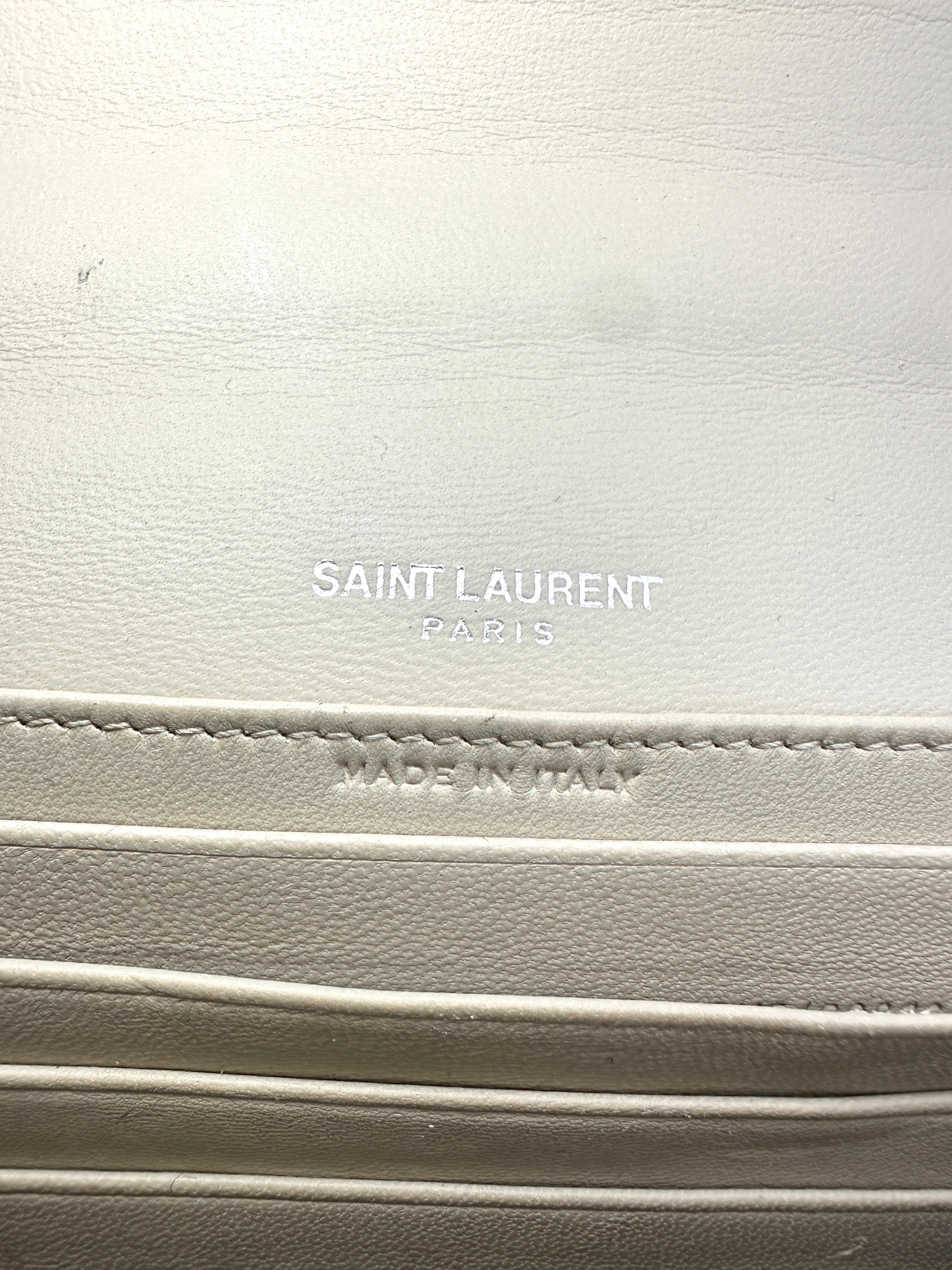 Saint Laurent Kate Multicolor Python Print Leather Shoulder Bag With Rainbow YSL SL253